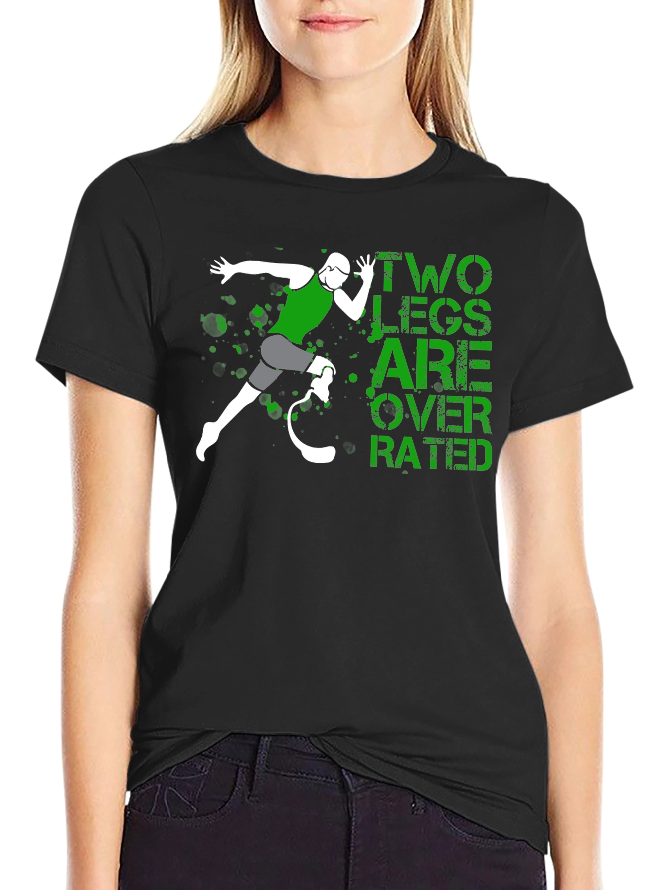 Two Legs Overrated Graphic T-Shirt