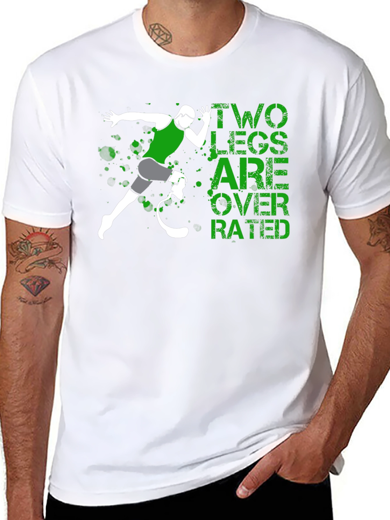 Two Legs Overrated Graphic T-Shirt