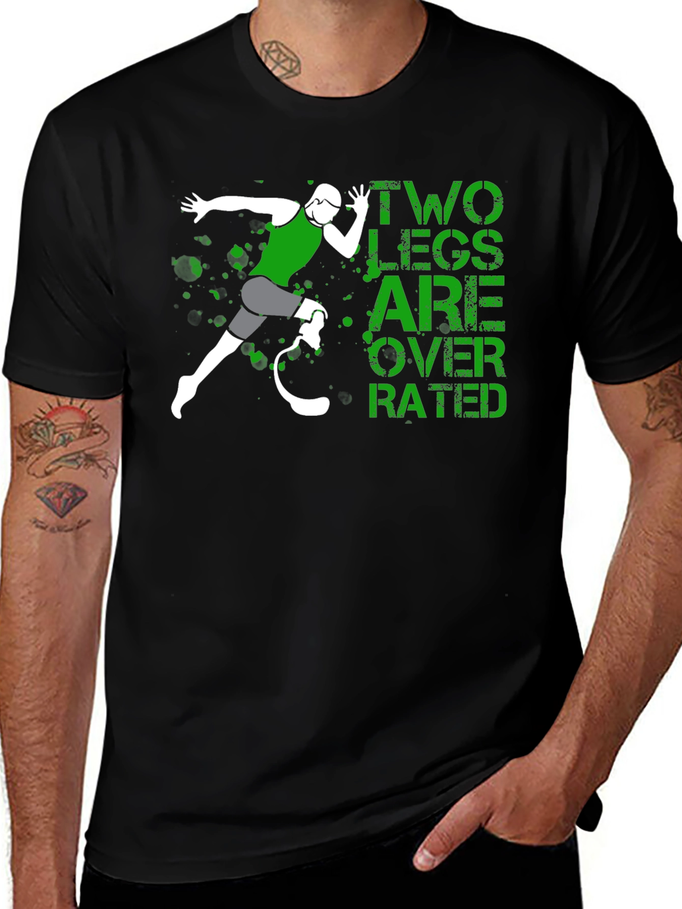 Two Legs Overrated Graphic T-Shirt