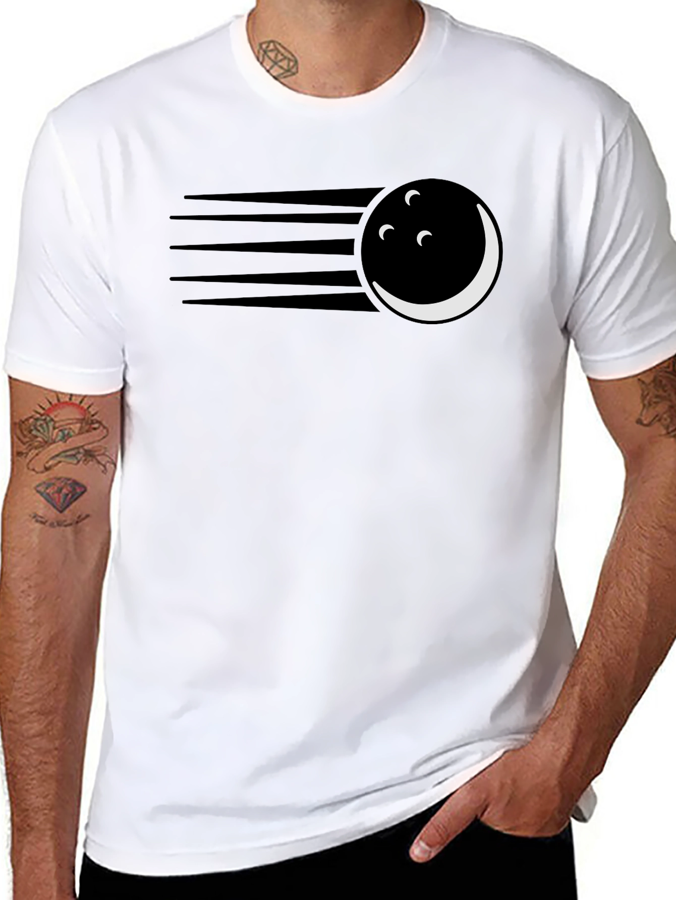 Striking Bowling Ball Graphic Tee - Cool and Unique