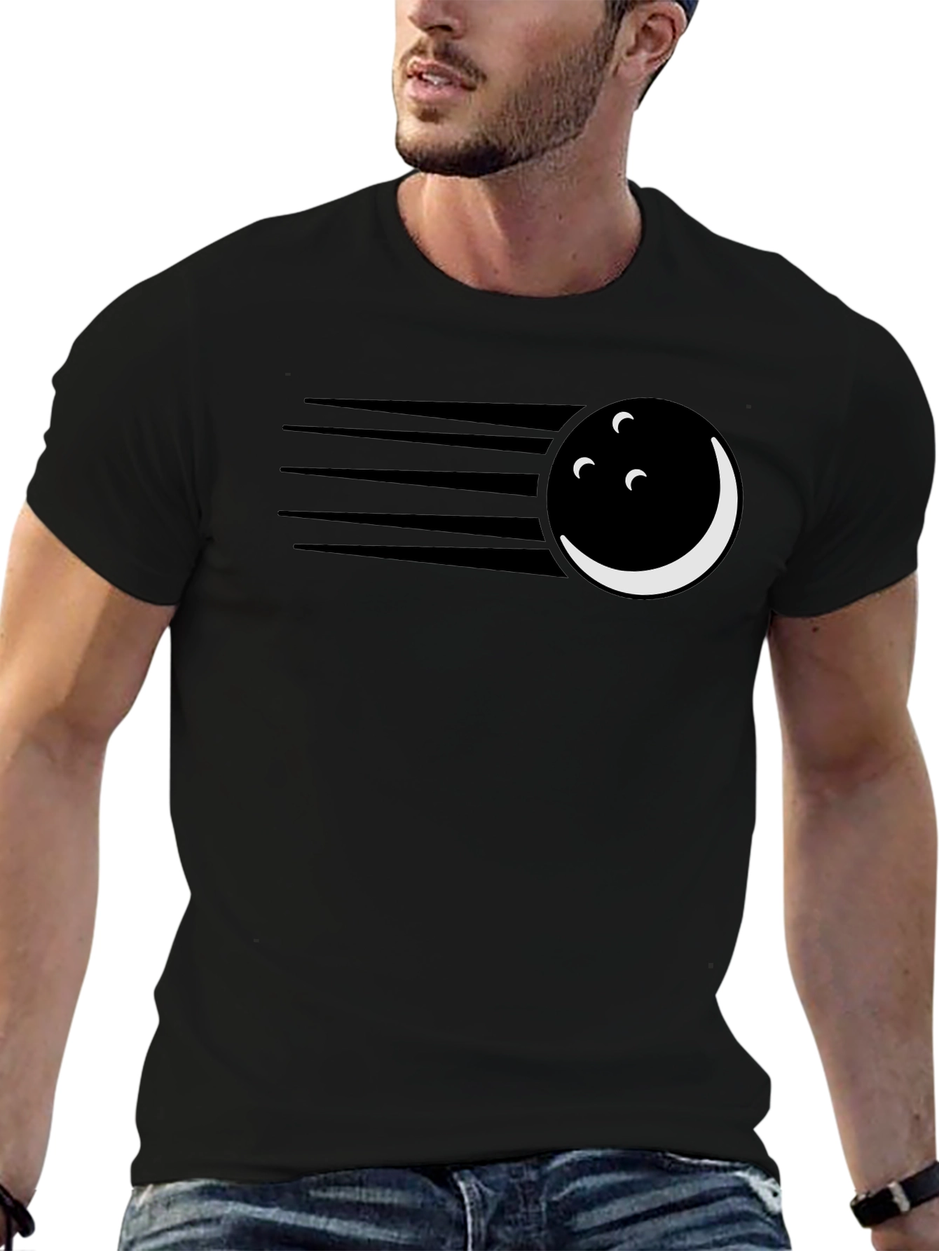 Striking Bowling Ball Graphic Tee - Cool and Unique
