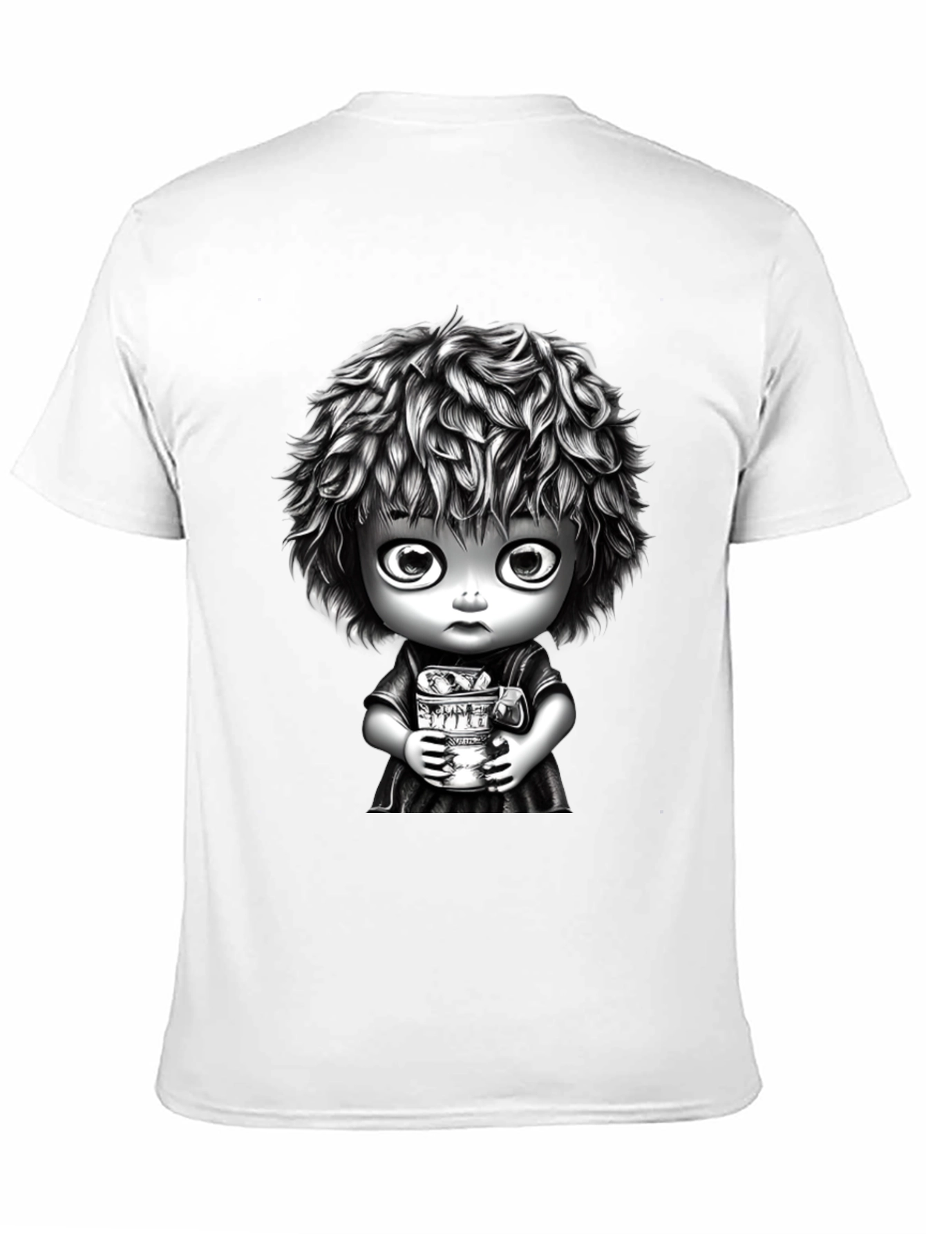 Unique Graphic Tee - Black Cotton Blend
