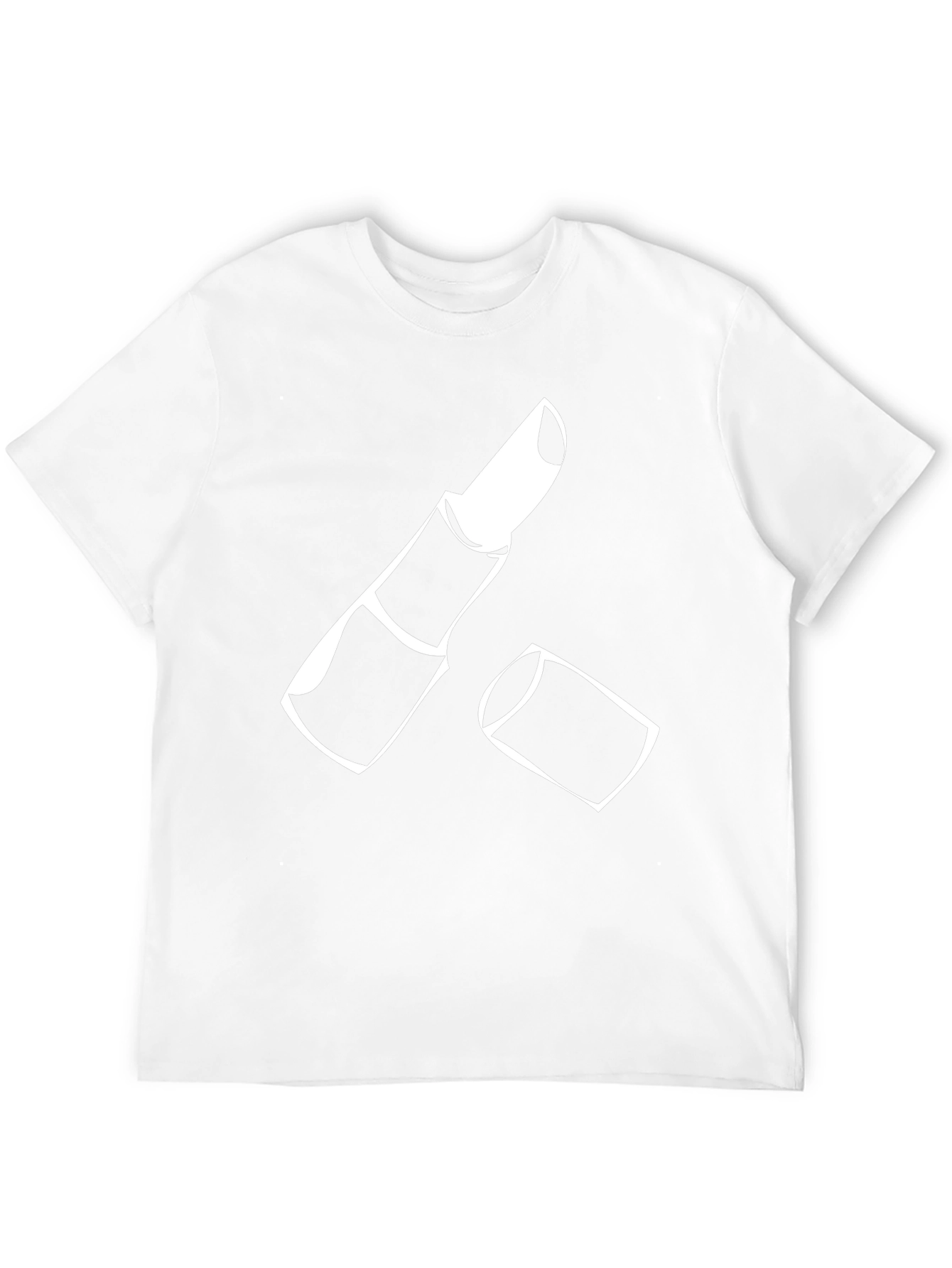 Lipstick Graphic Tee - Casual Black T-Shirt