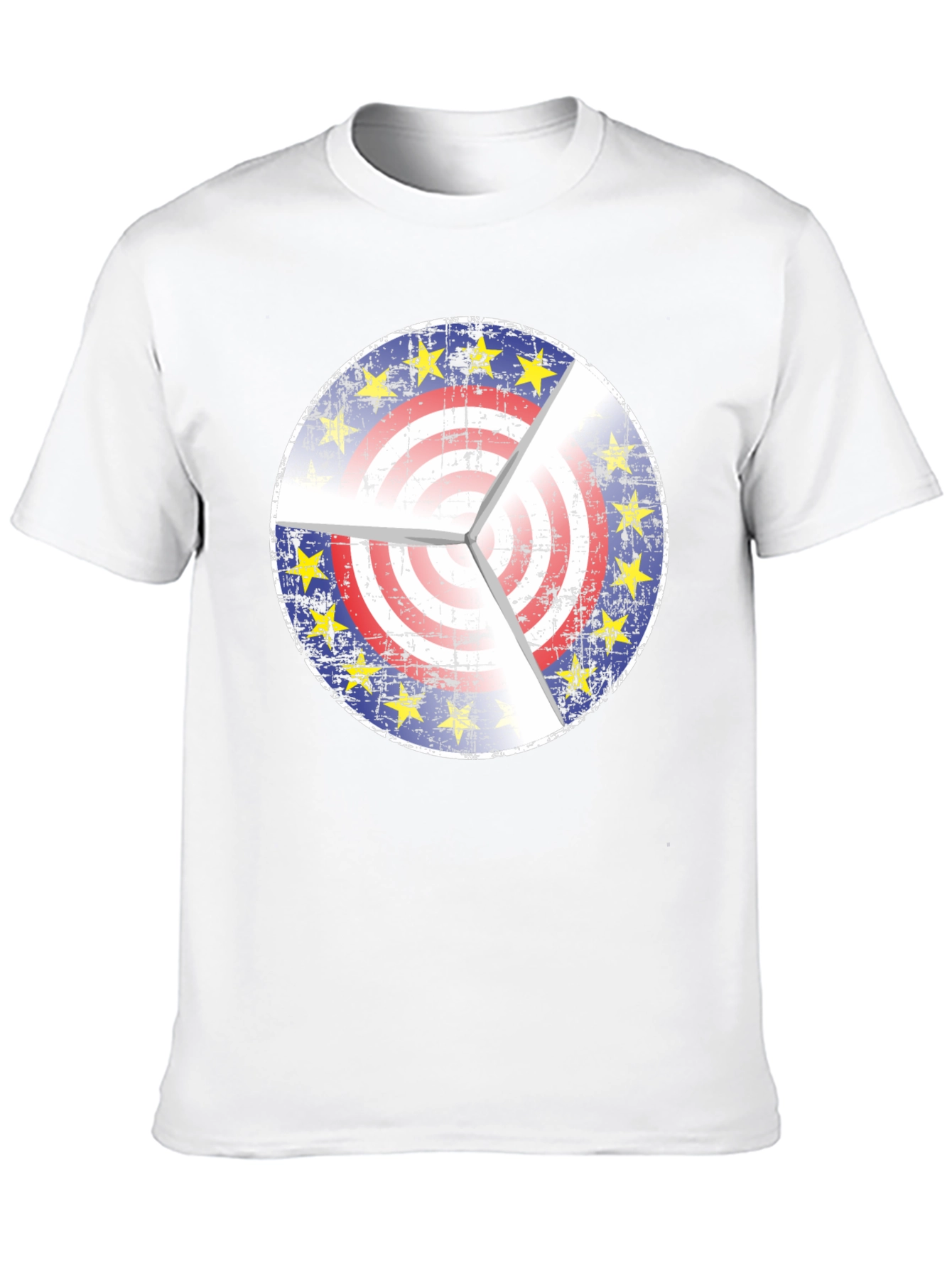 EU USA Target Graphic Black T-Shirt