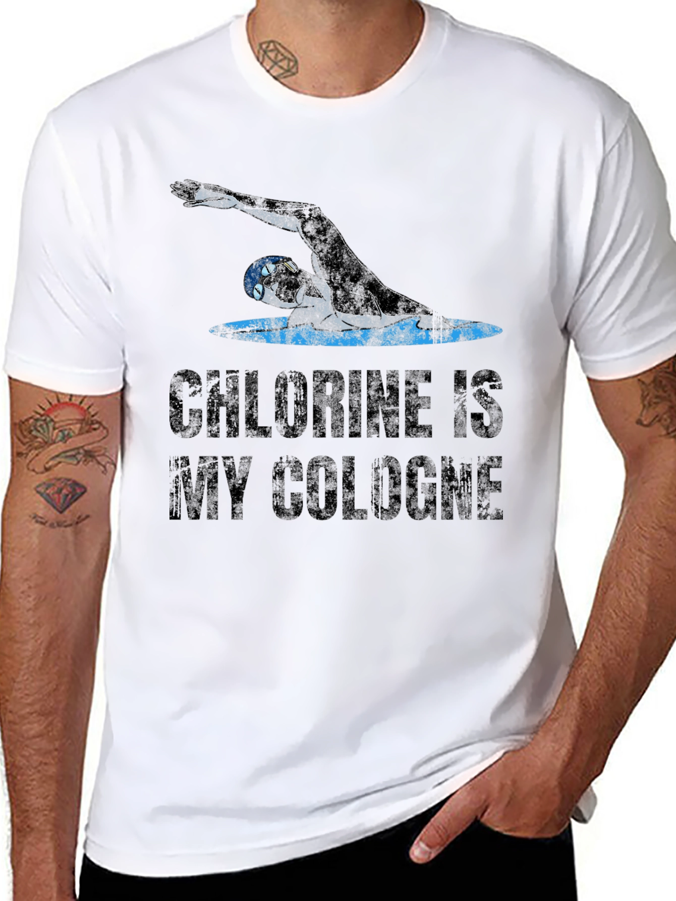 Chlorine is My Cologne Swimmer T-Shirt