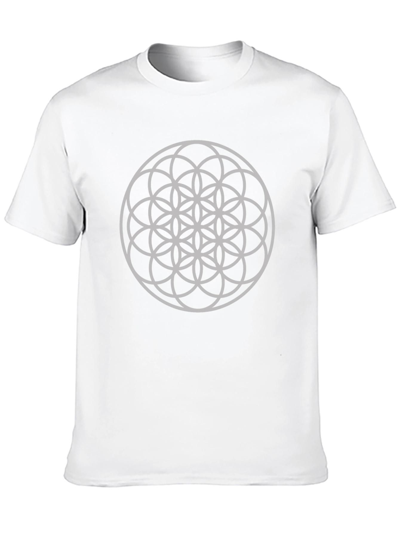 Geometric Circle Design Black T-Shirt