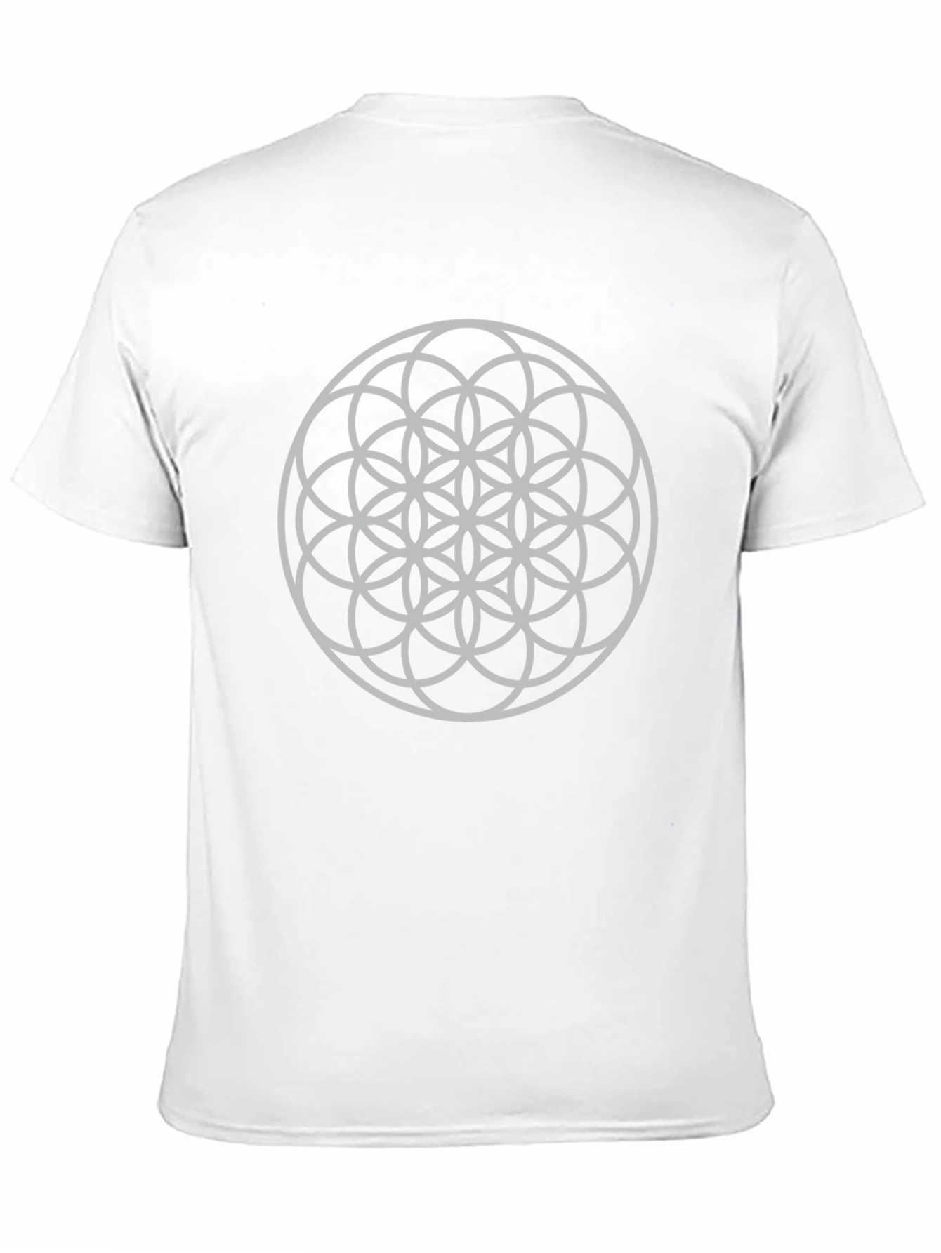 Geometric Circle Design Black T-Shirt