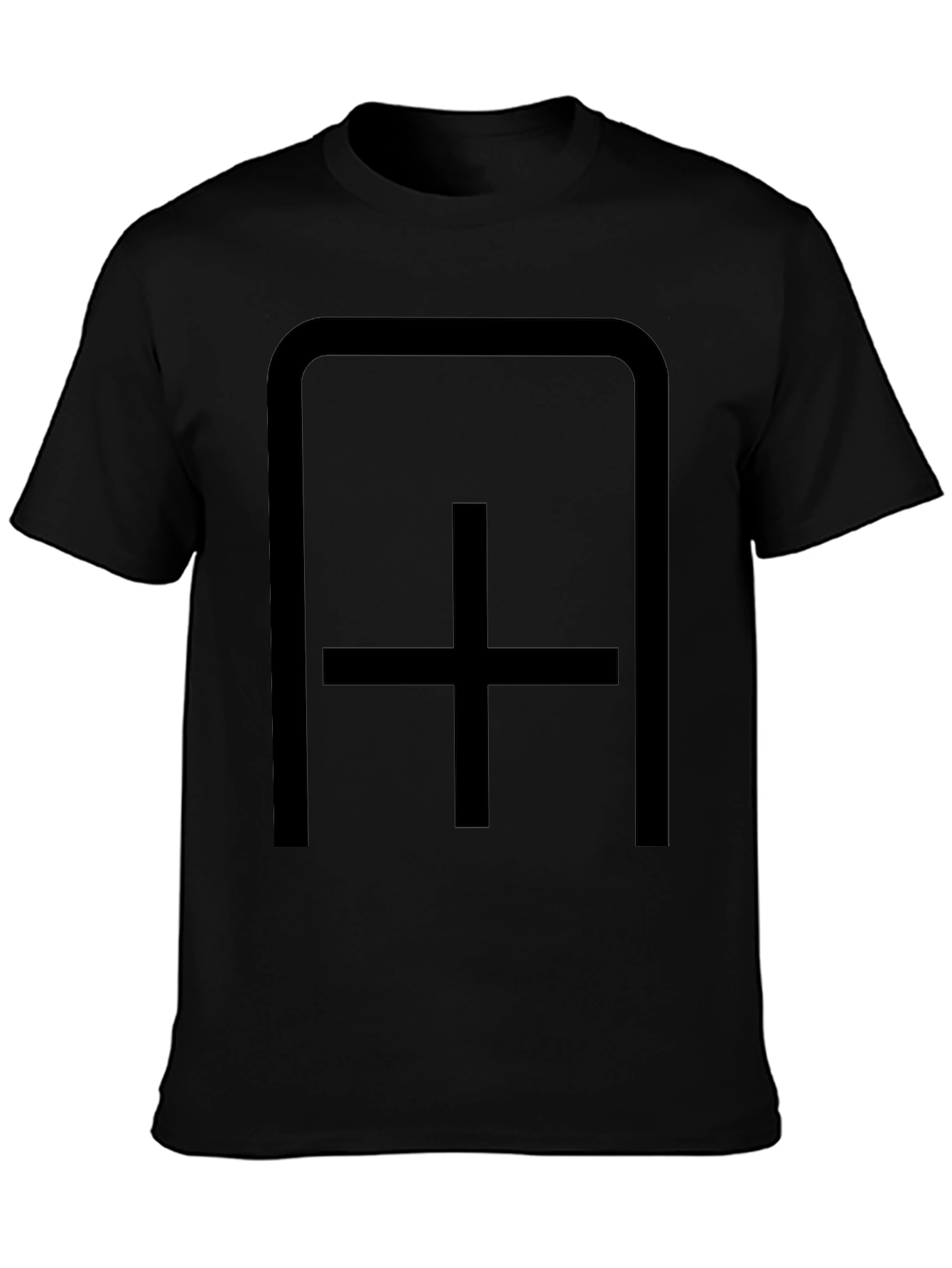 Modern Minimalist Graphic Tee - Black