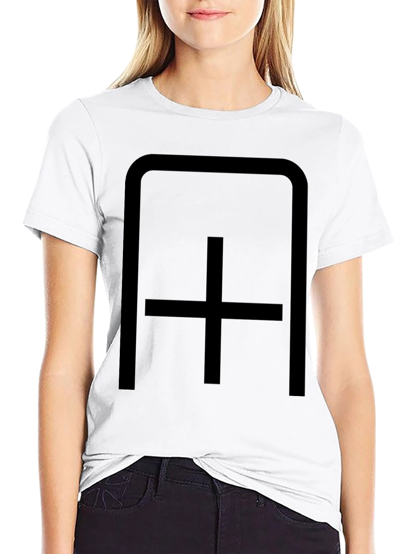Modern Minimalist Graphic Tee - Black