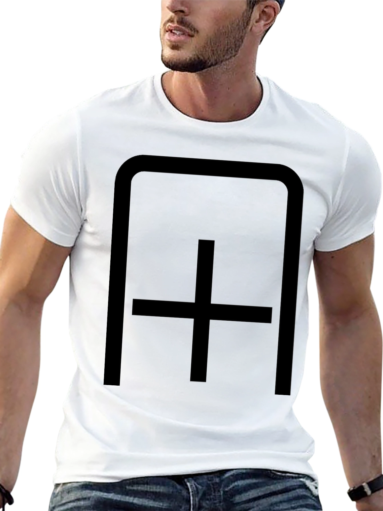 Modern Minimalist Graphic Tee - Black