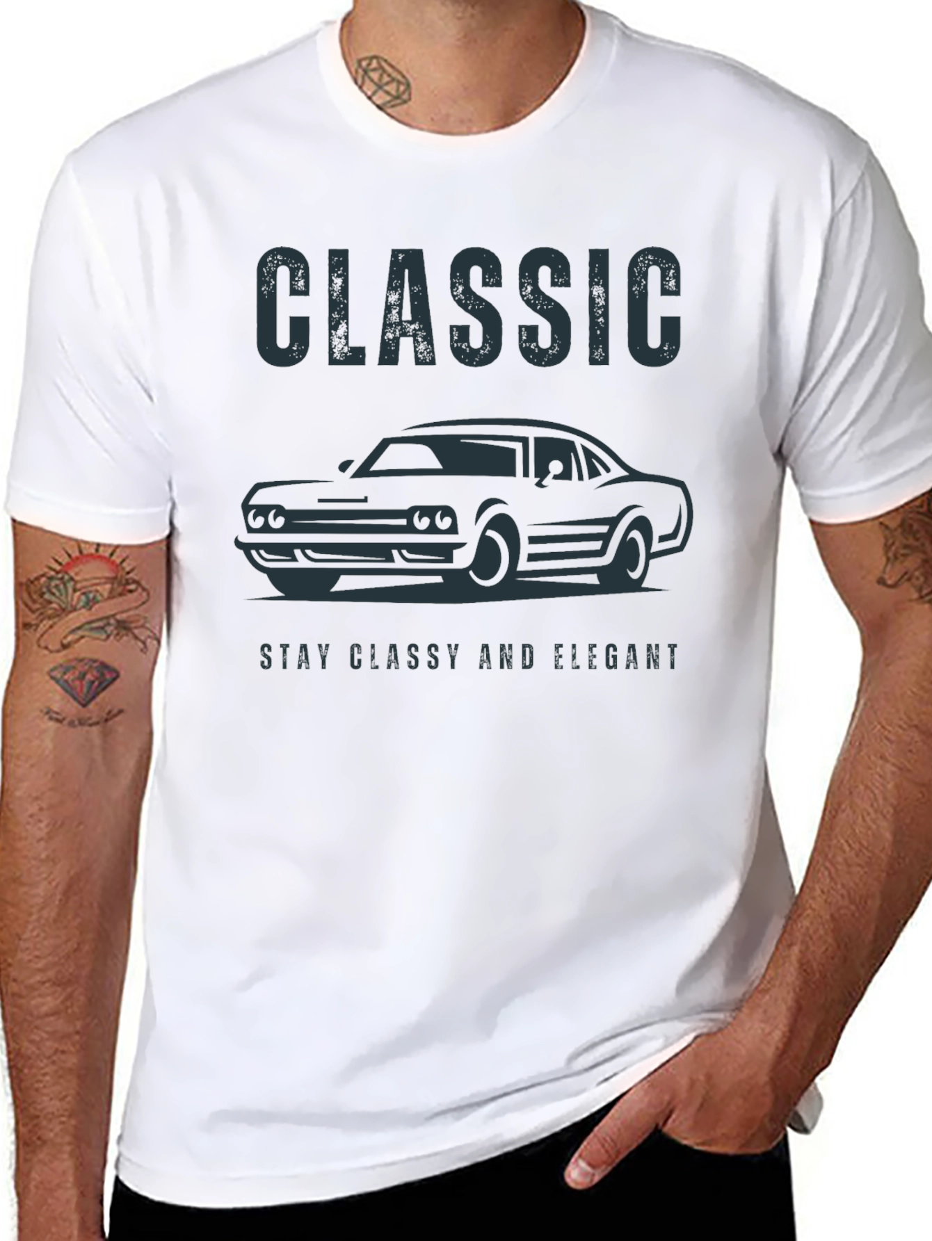 Classic Car T-Shirt - Stay Classy & Elegant Design