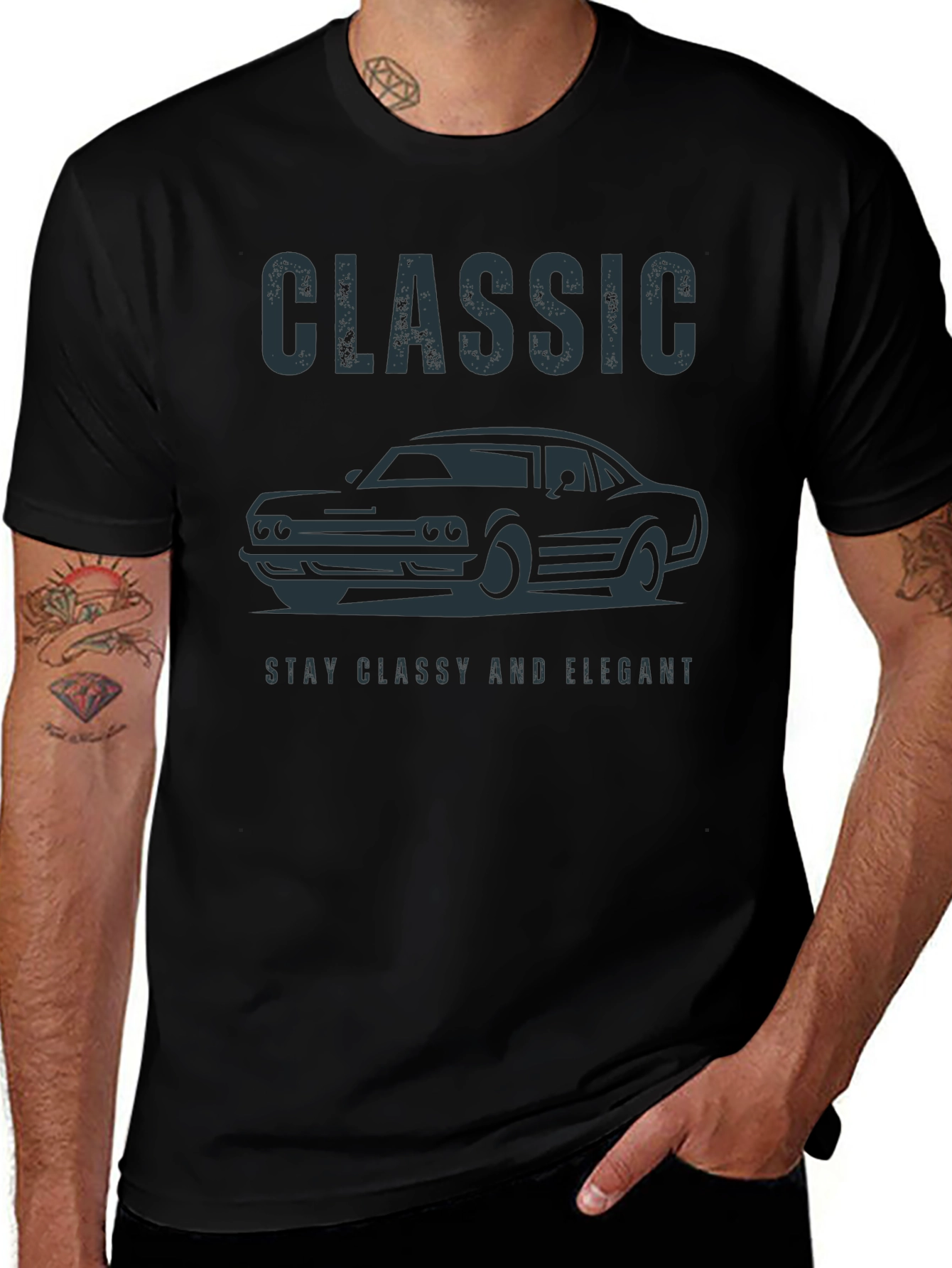 Classic Car T-Shirt - Stay Classy & Elegant Design