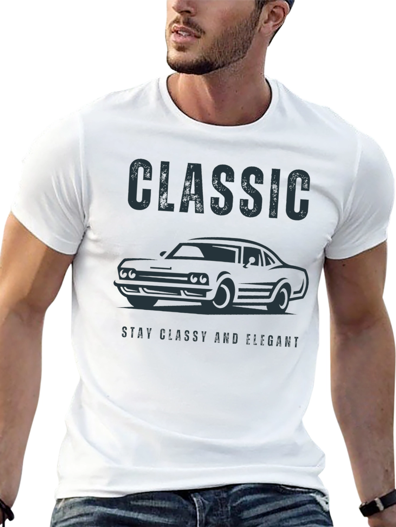 Classic Car T-Shirt - Stay Classy & Elegant Design