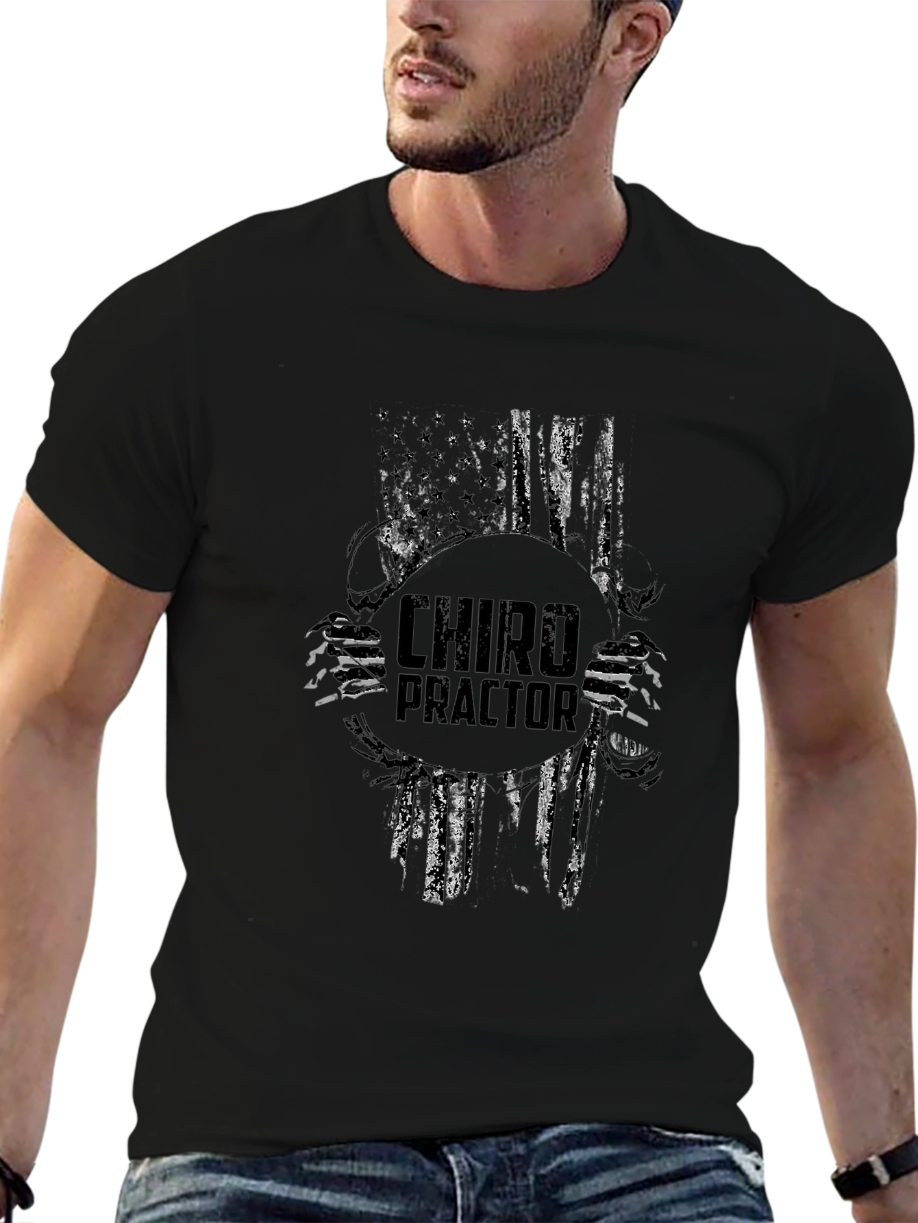 Chiropractor American Flag T-Shirt