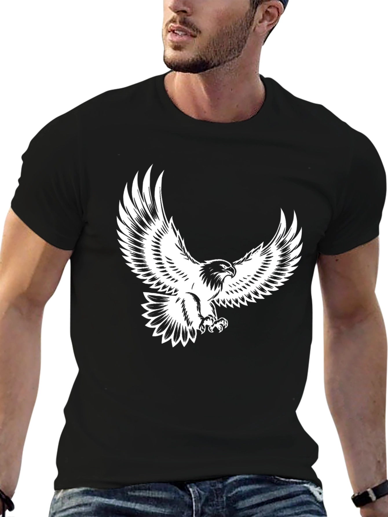 Black Eagle Graphic Tee - Soaring Style
