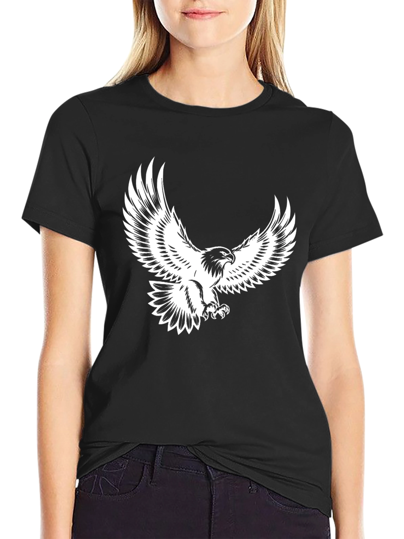 Black Eagle Graphic Tee - Soaring Style