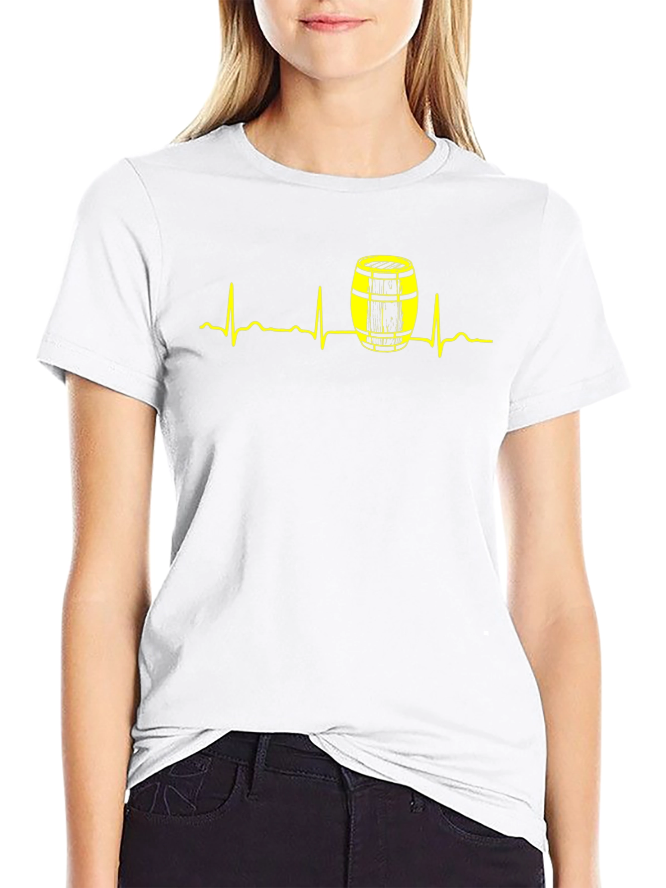 Heartbeat Barrel Graphic Tee - Black
