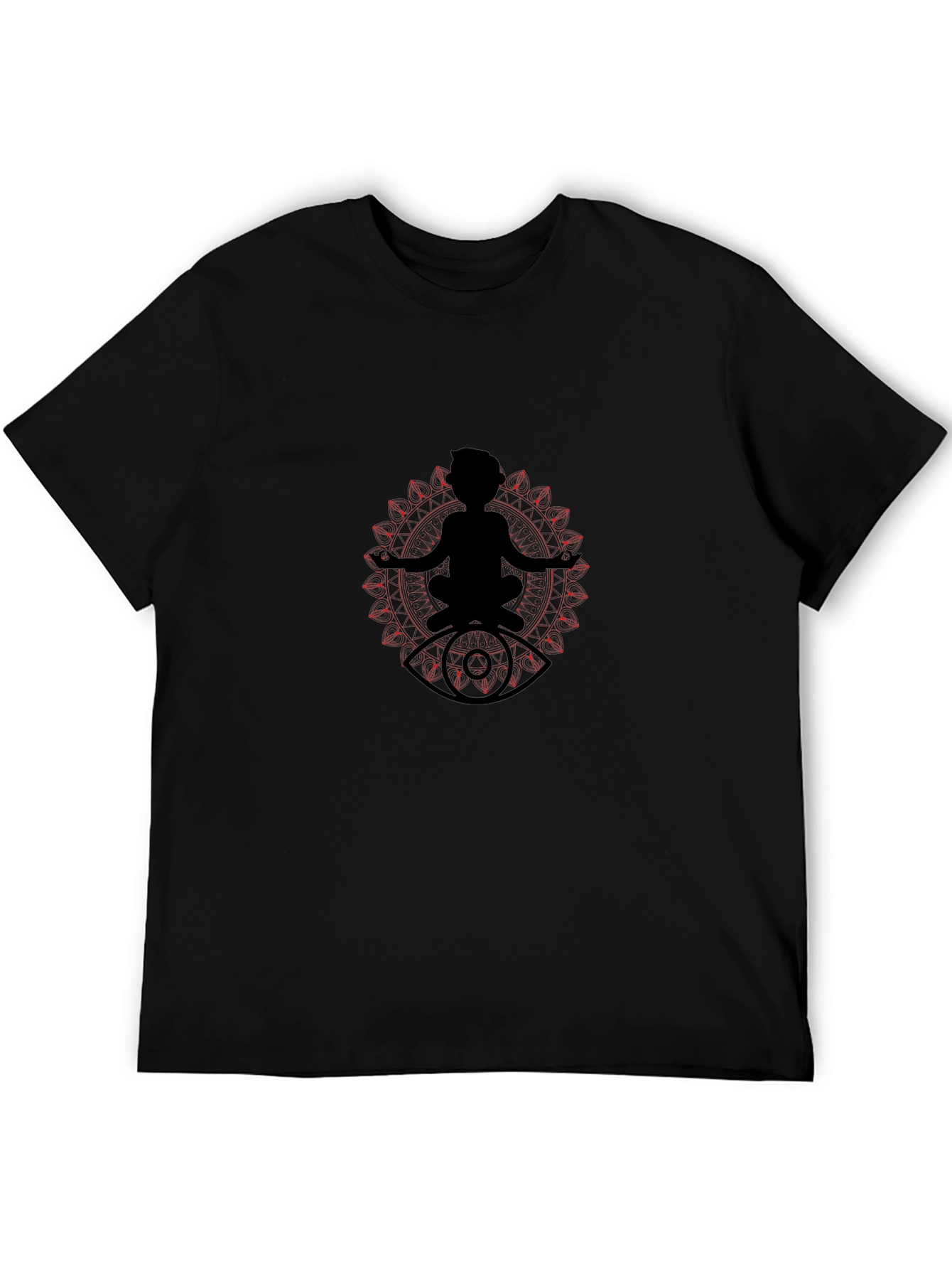 Meditative Eye T-Shirt - Black Cotton Tee