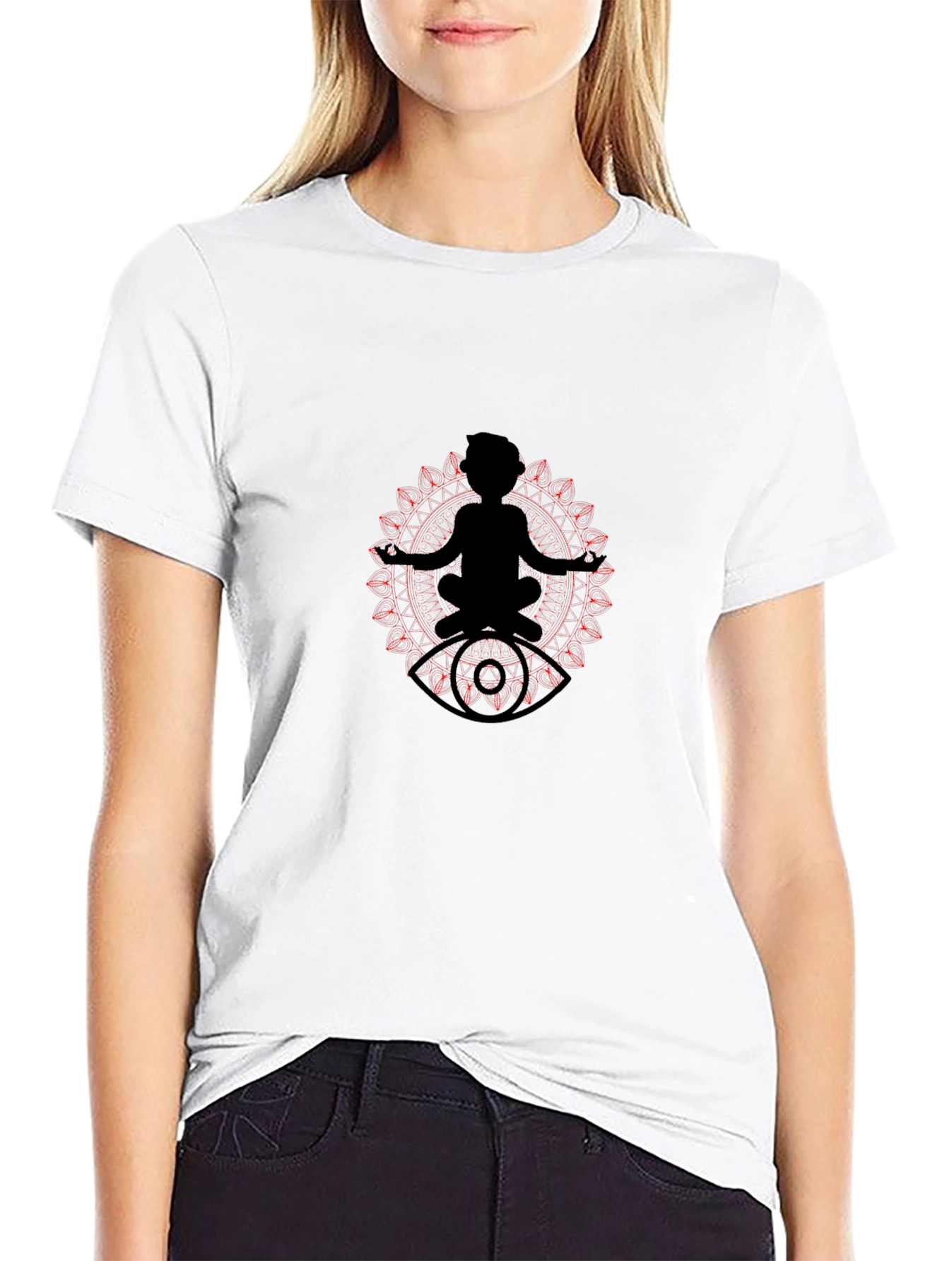 Meditative Eye T-Shirt - Black Cotton Tee