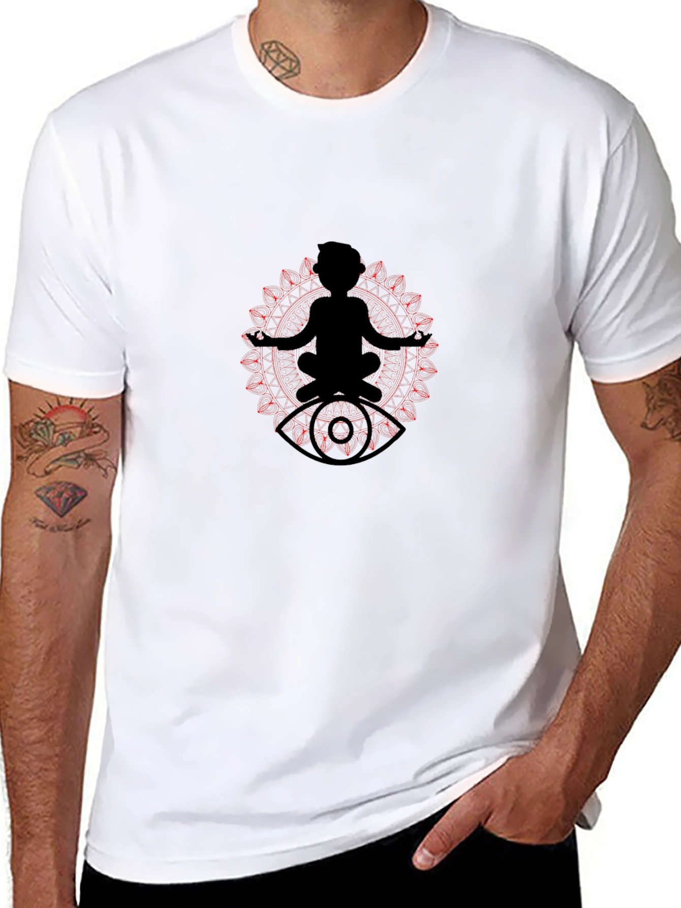 Meditative Eye T-Shirt - Black Cotton Tee