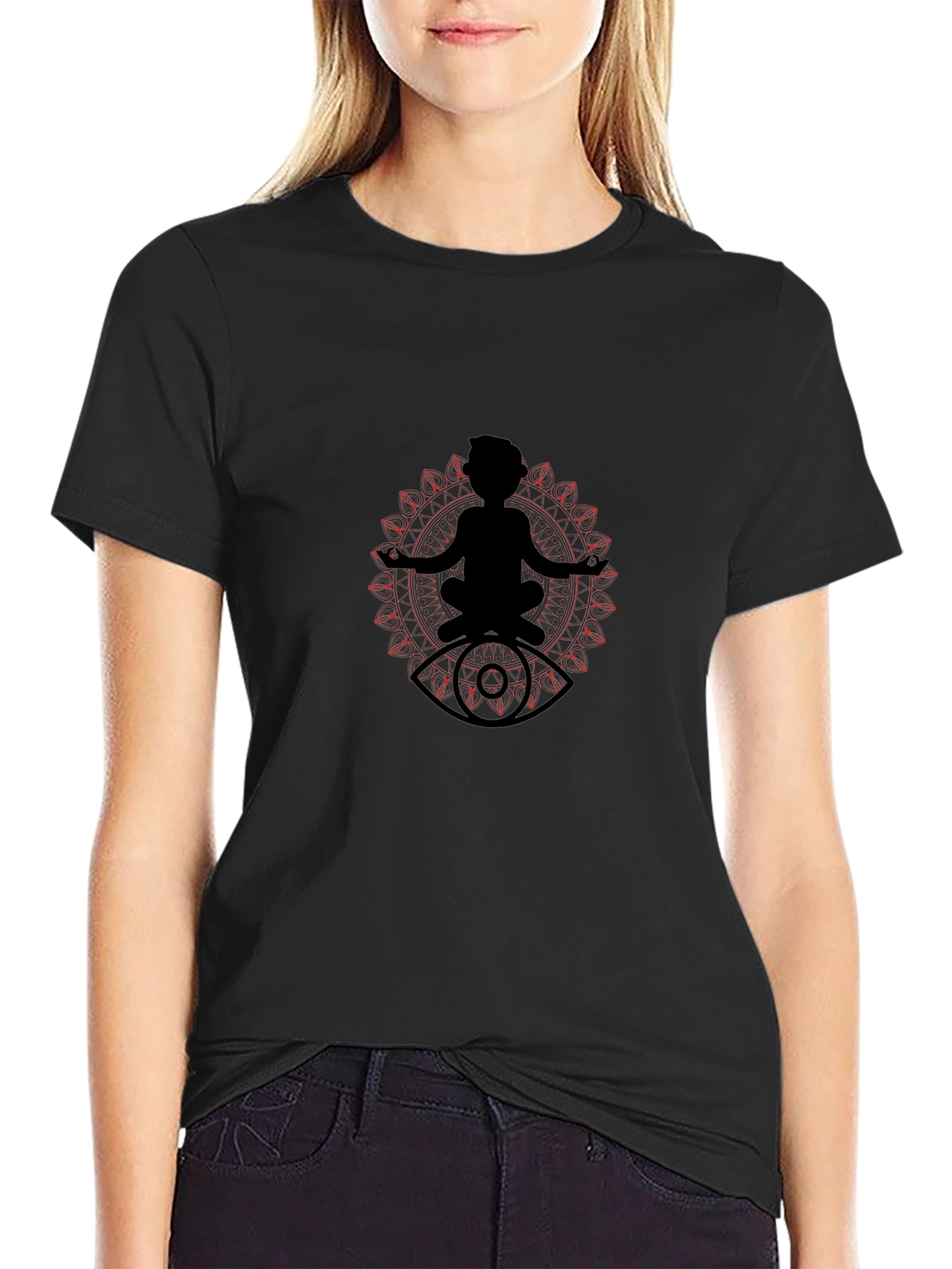 Meditative Eye T-Shirt - Black Cotton Tee