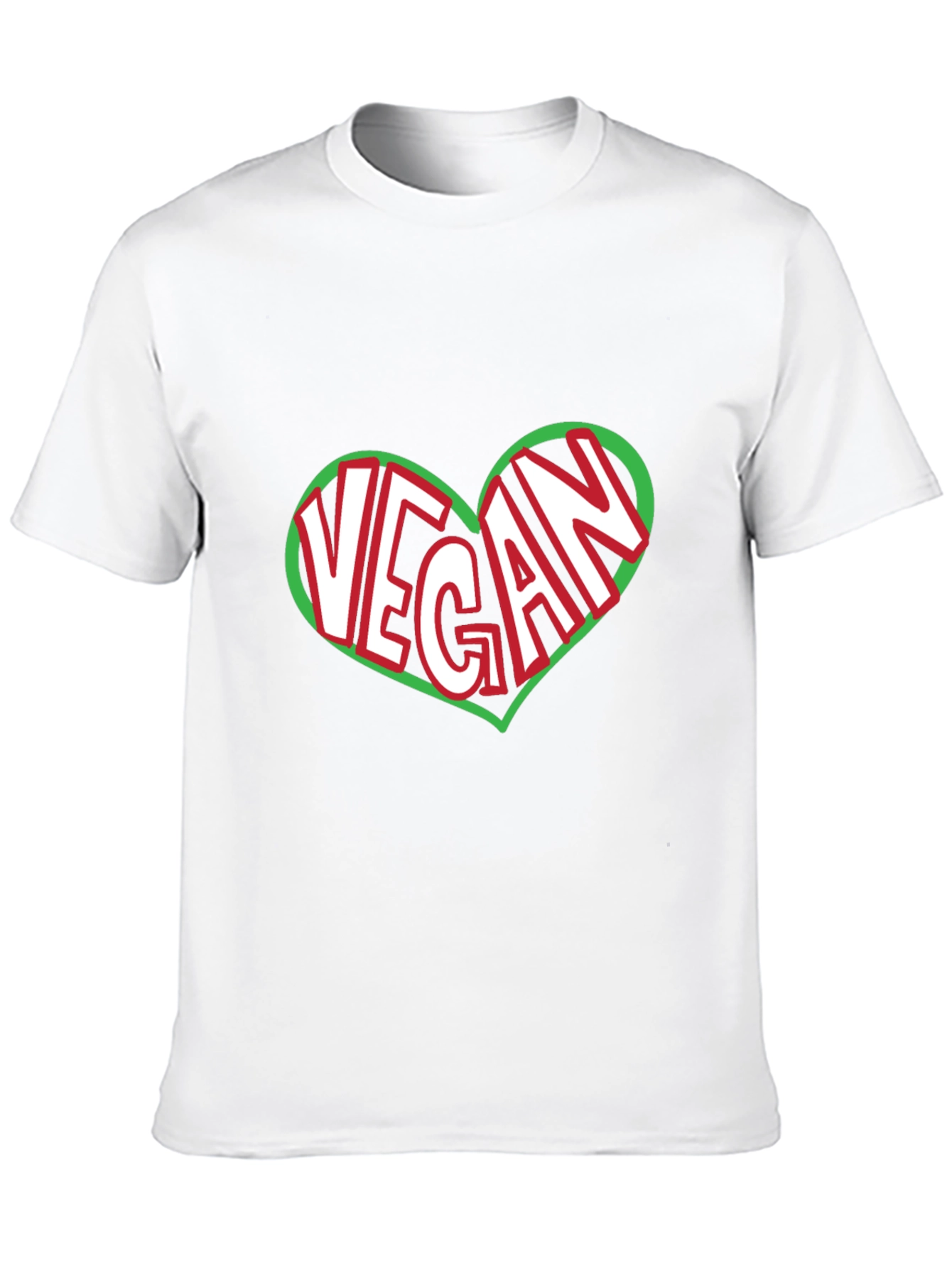 Vegan Heart Graphic T-Shirt - Black
