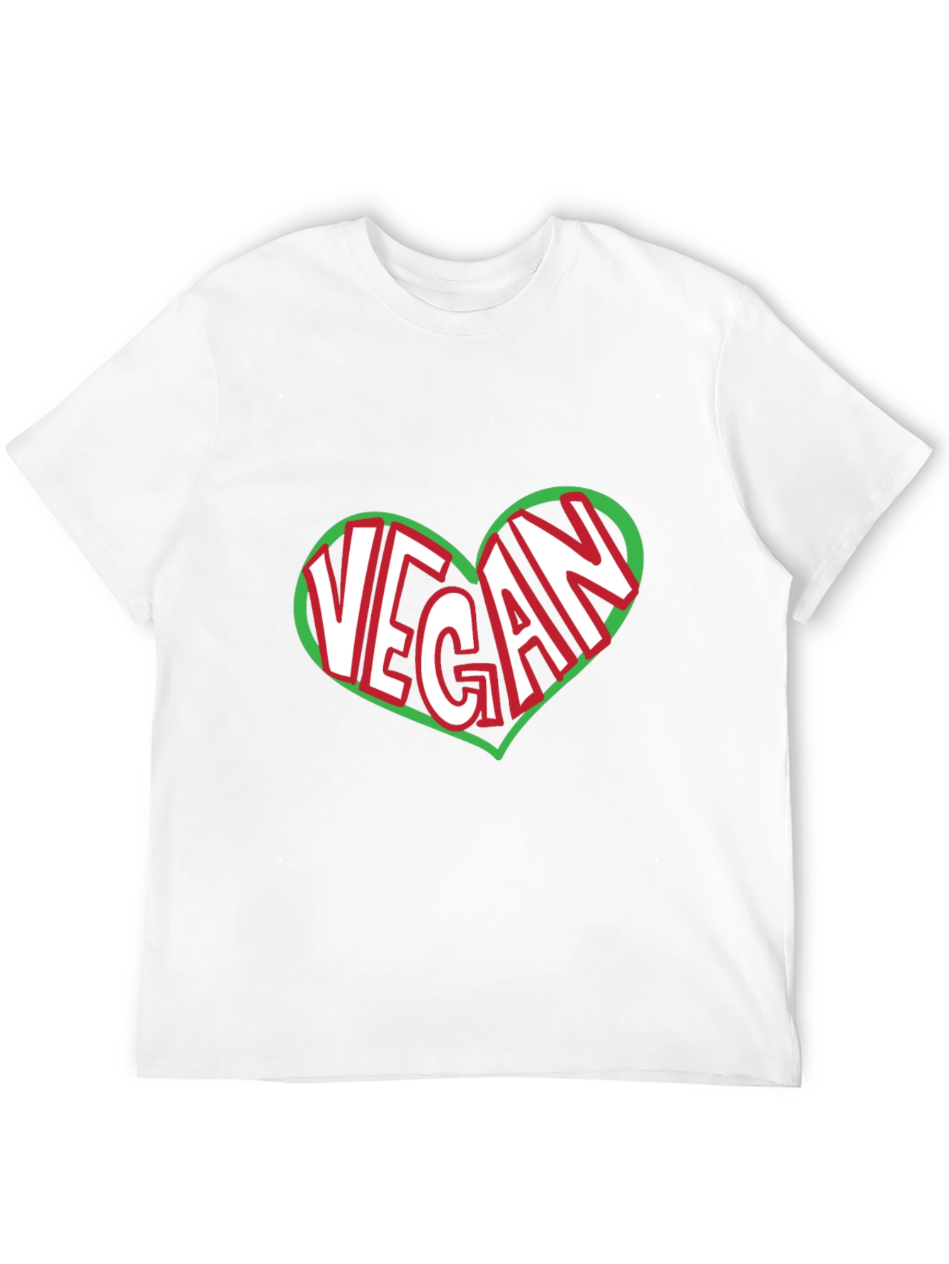 Vegan Heart Graphic T-Shirt - Black