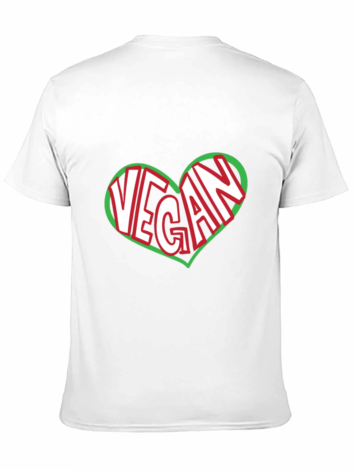 Vegan Heart Graphic T-Shirt - Black