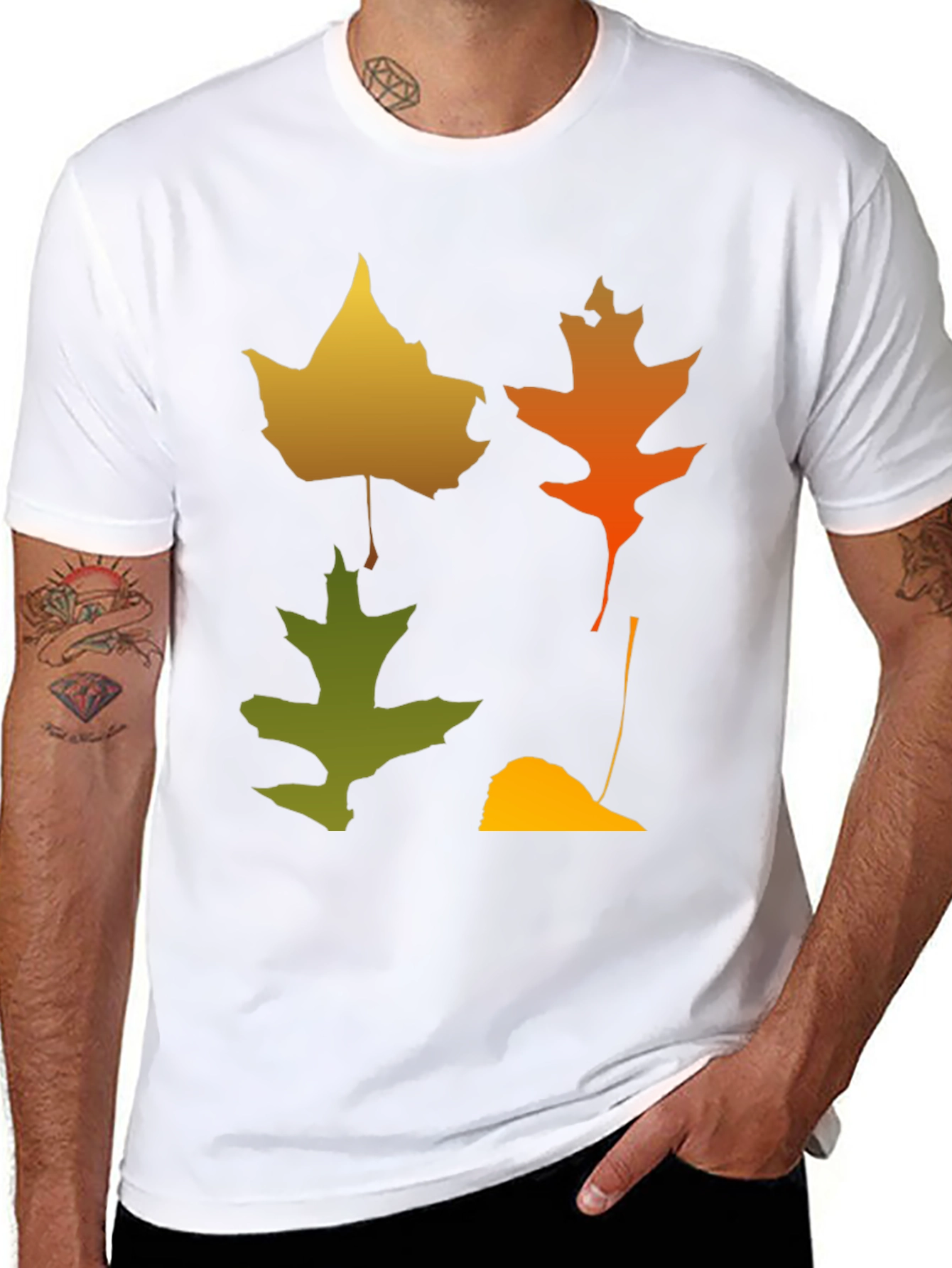 Fall Leaves Graphic Tee - Autumn Style Shirt
