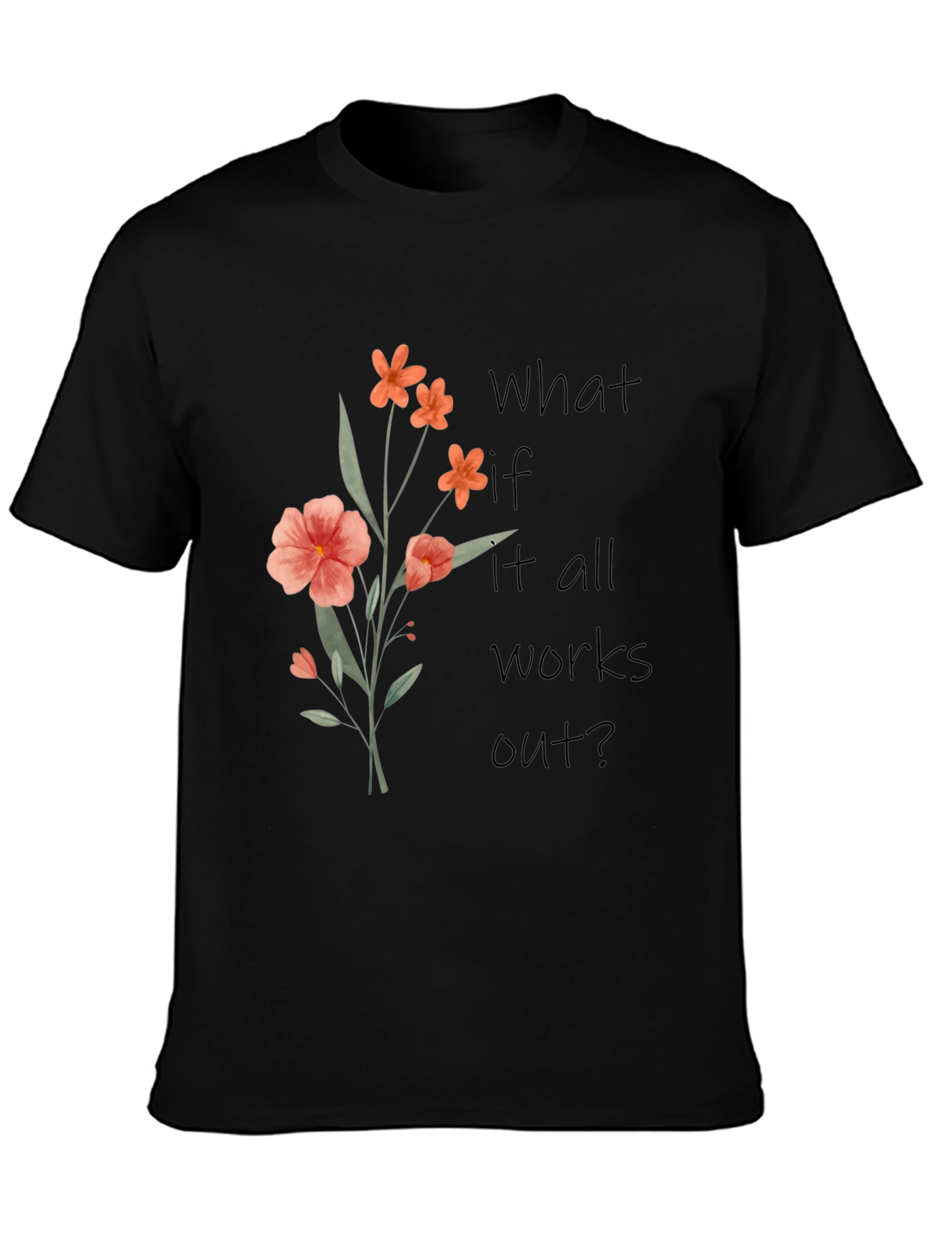 Floral Graphic T-Shirt - Positive Affirmation Tee