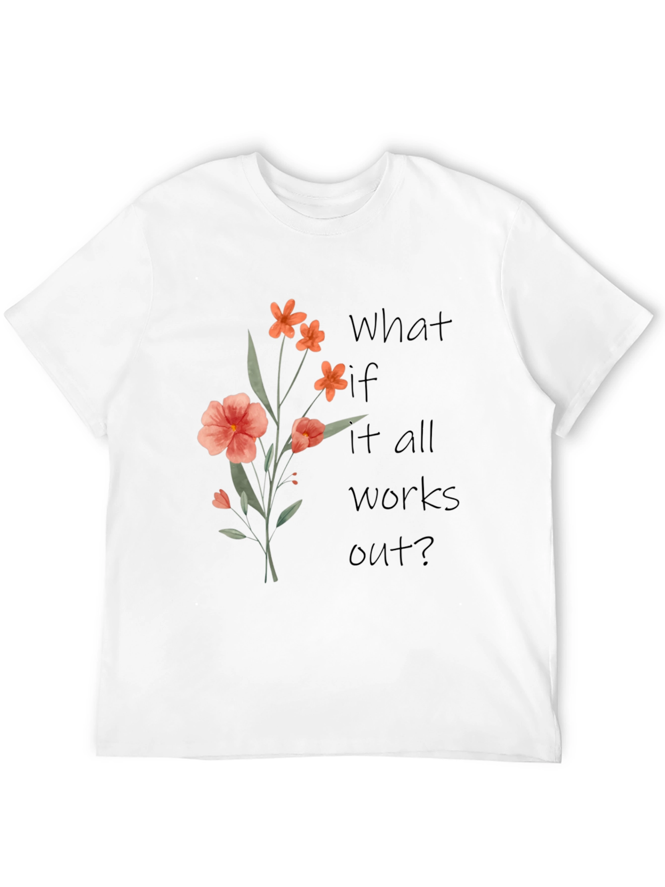 Floral Graphic T-Shirt - Positive Affirmation Tee