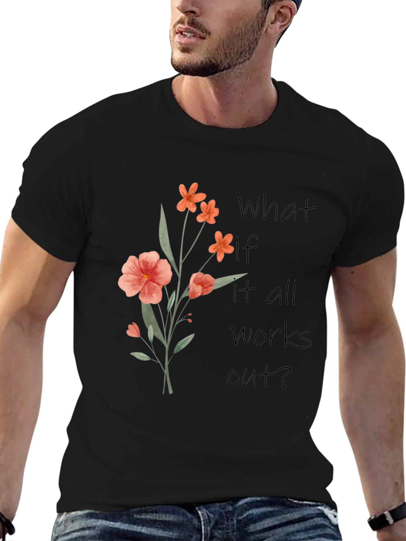 Floral Graphic T-Shirt - Positive Affirmation Tee