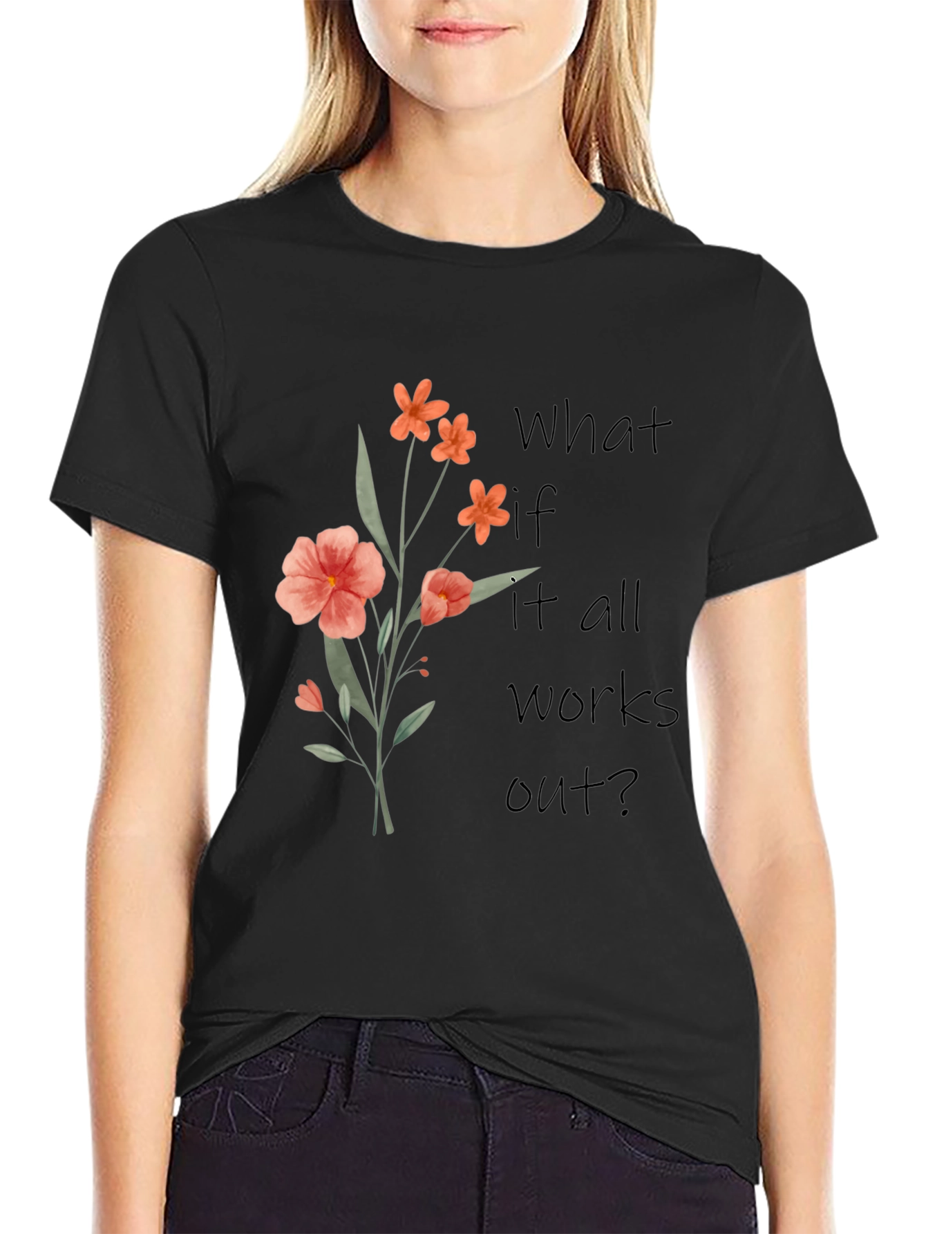 Floral Graphic T-Shirt - Positive Affirmation Tee