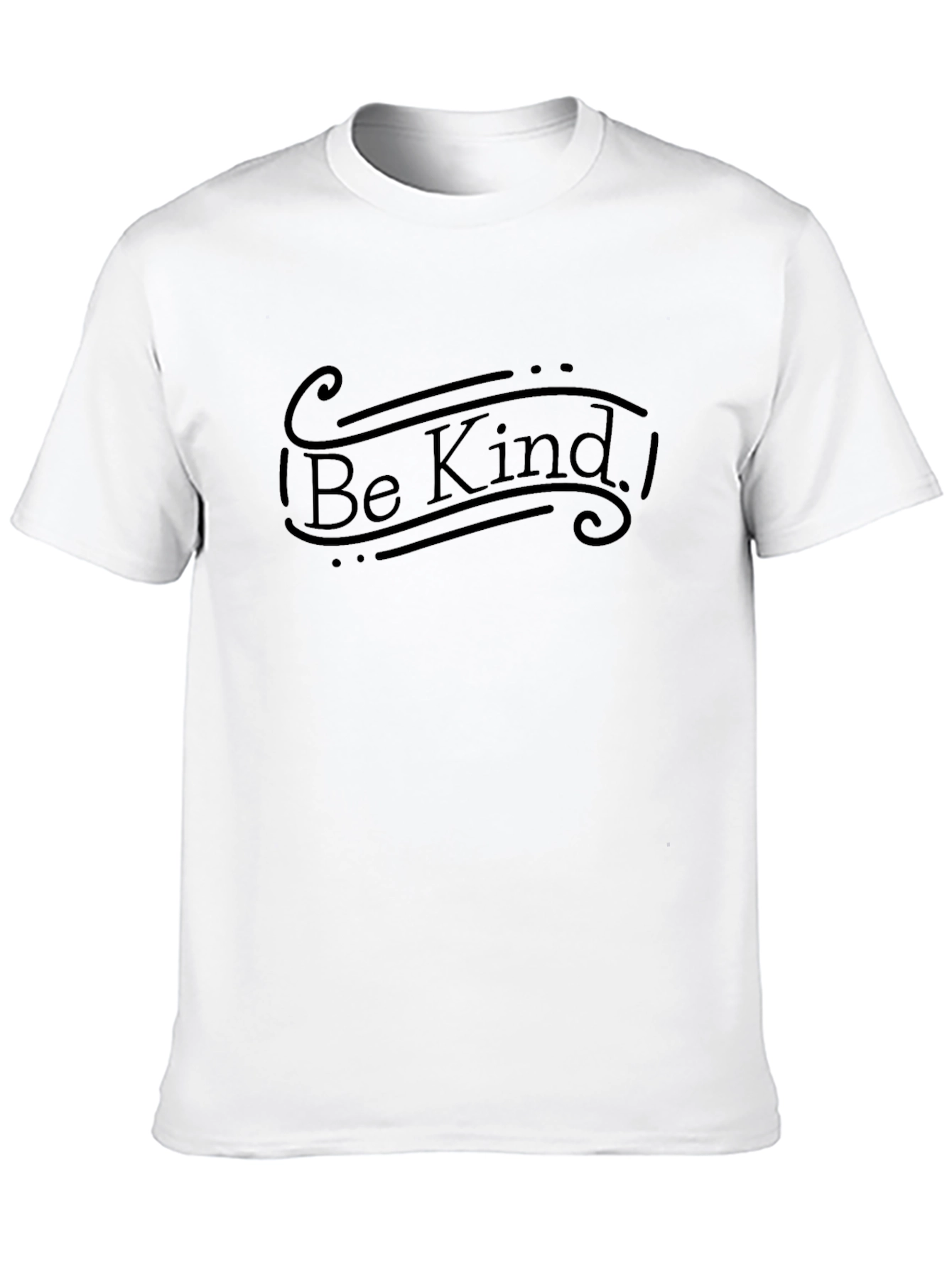 Be Kind Graphic Tee - Black Crew Neck T-Shirt