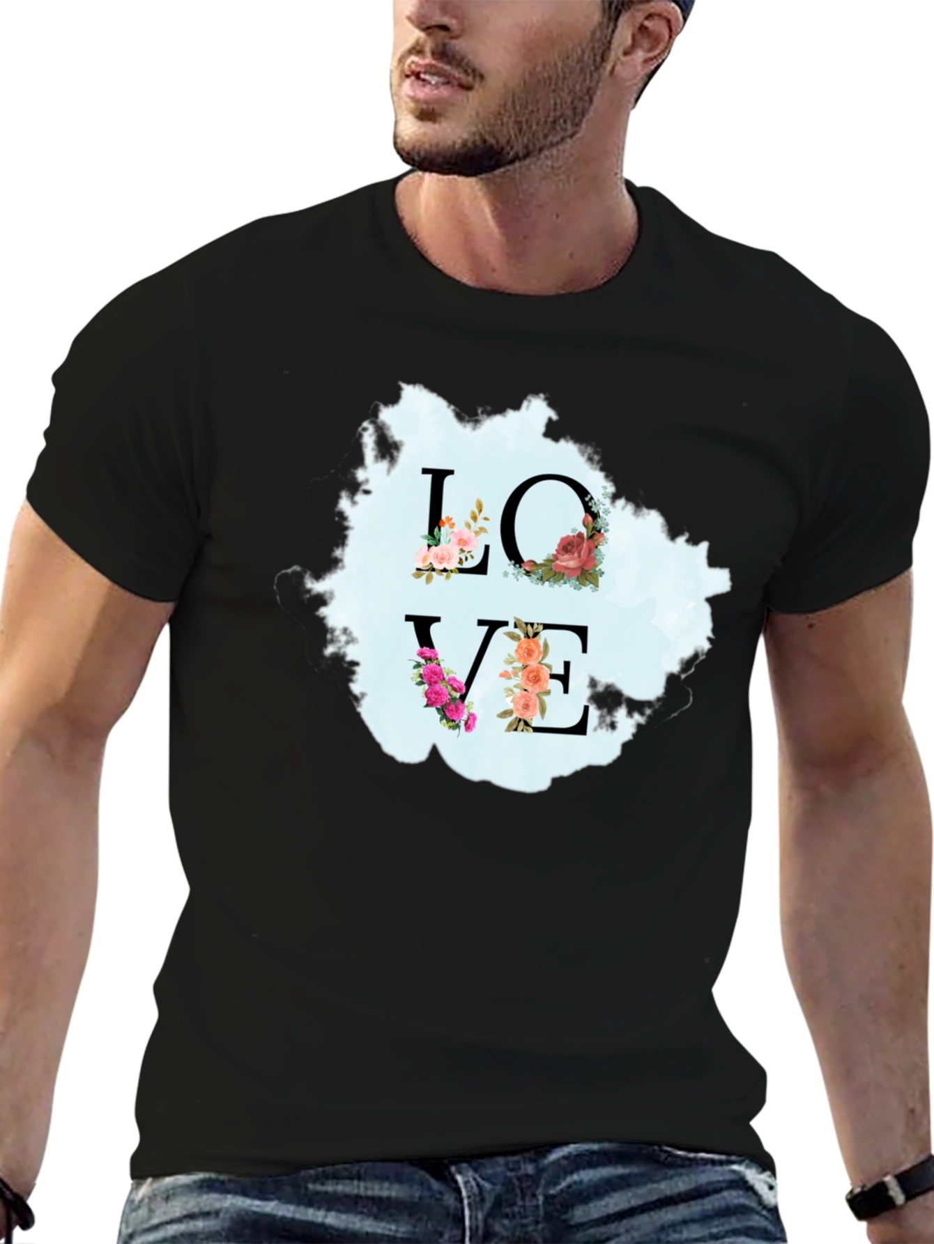 Floral Love T-Shirt - Stylish Graphic Tee