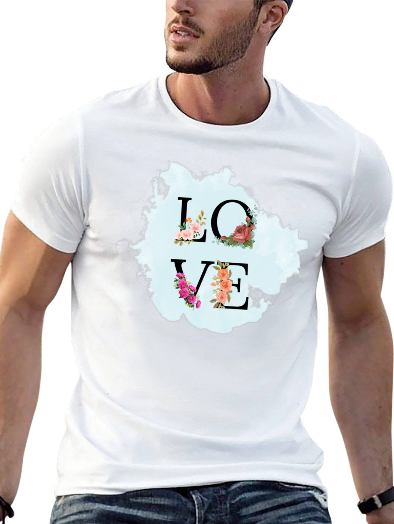 Floral Love T-Shirt - Stylish Graphic Tee