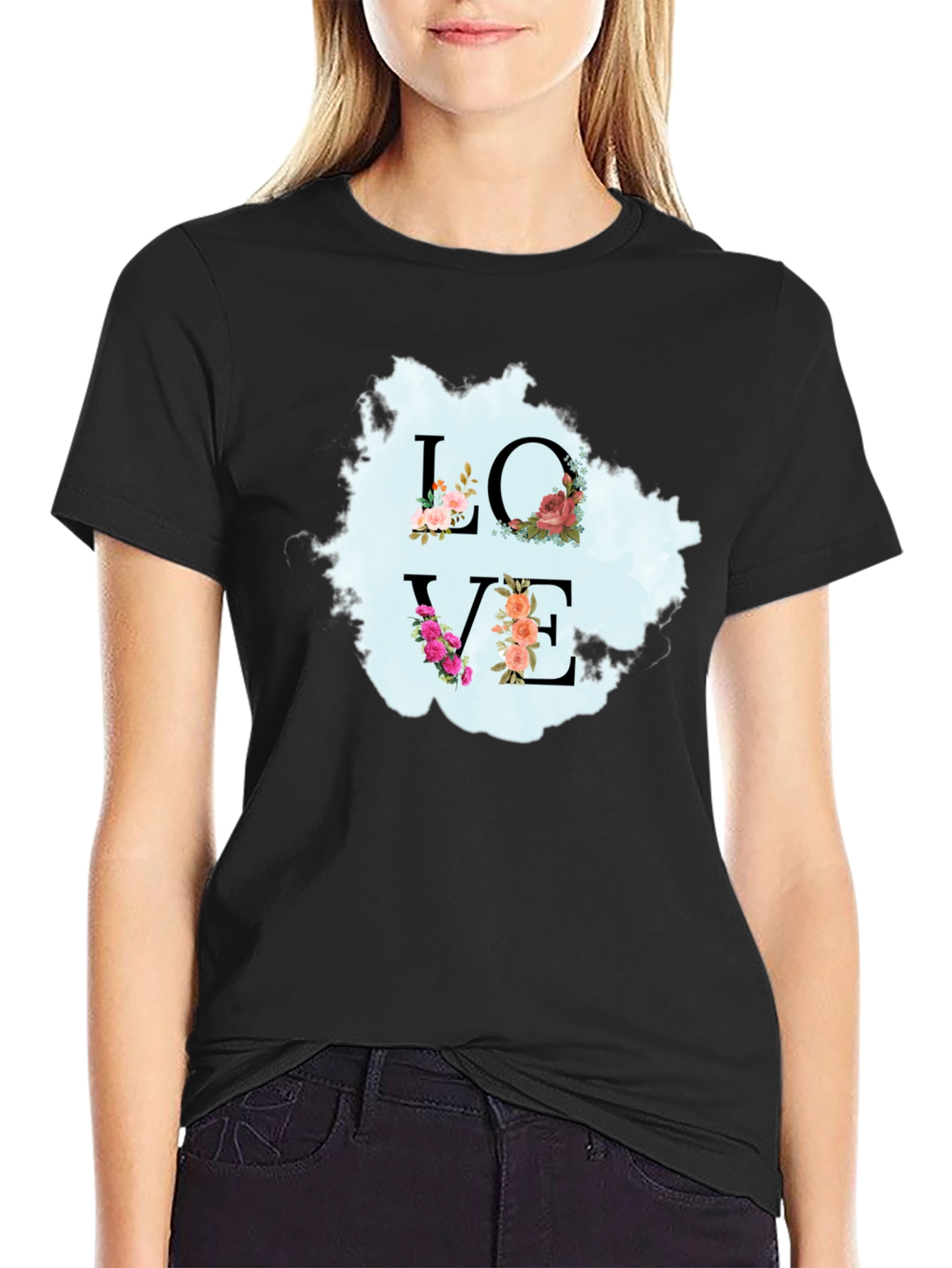 Floral Love T-Shirt - Stylish Graphic Tee