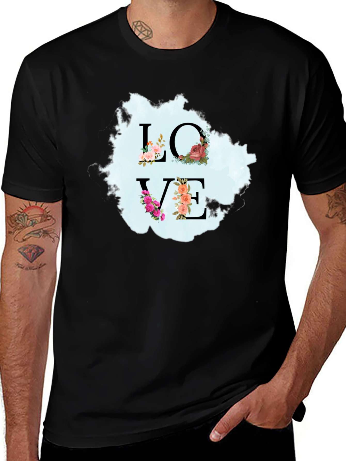 Floral Love T-Shirt - Stylish Graphic Tee