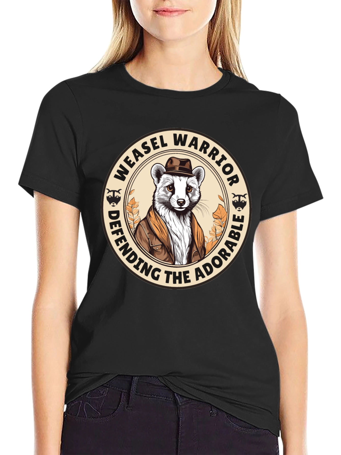 Weasel Warrior Defending The Adorable T-Shirt