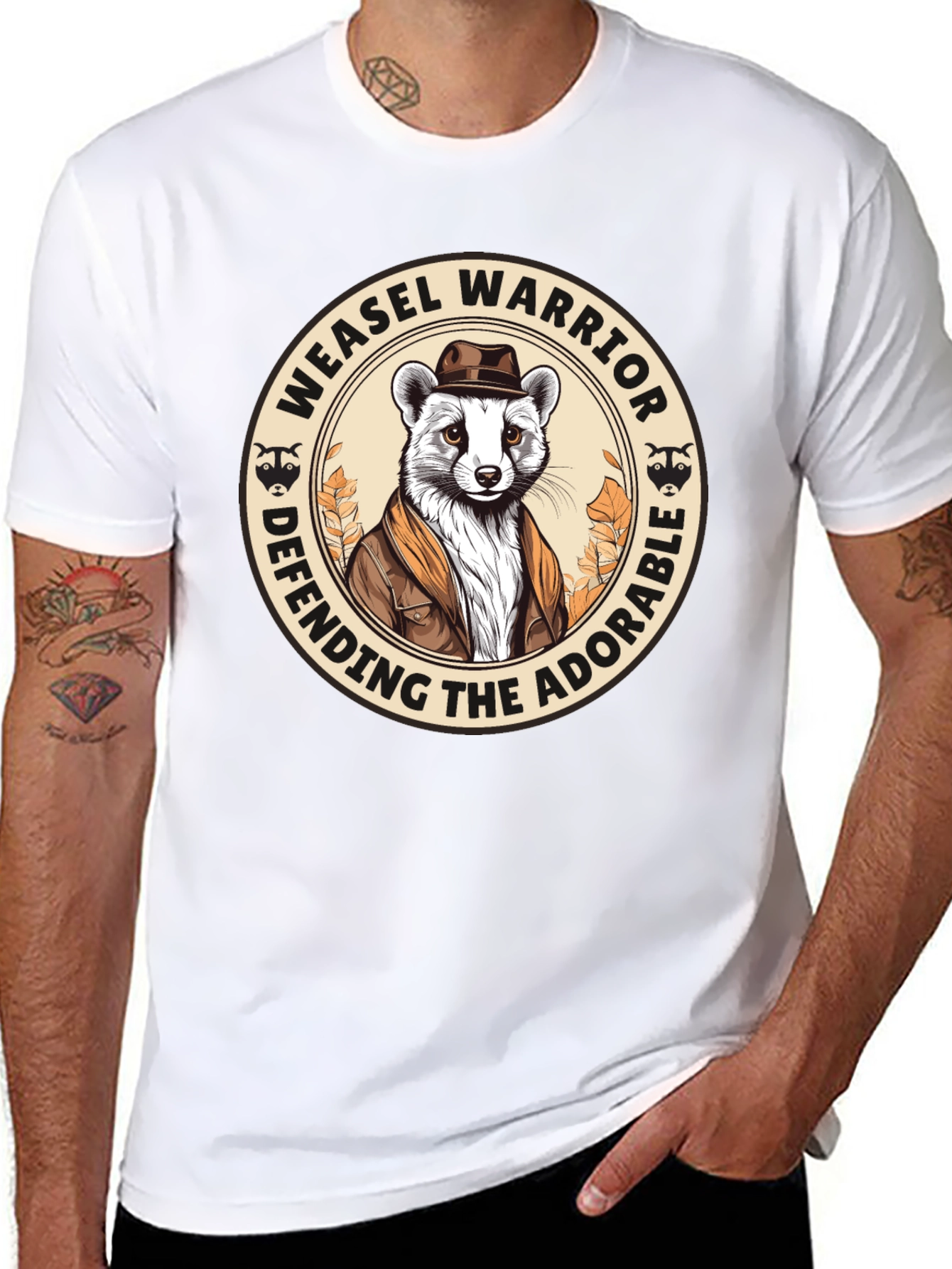 Weasel Warrior Defending The Adorable T-Shirt