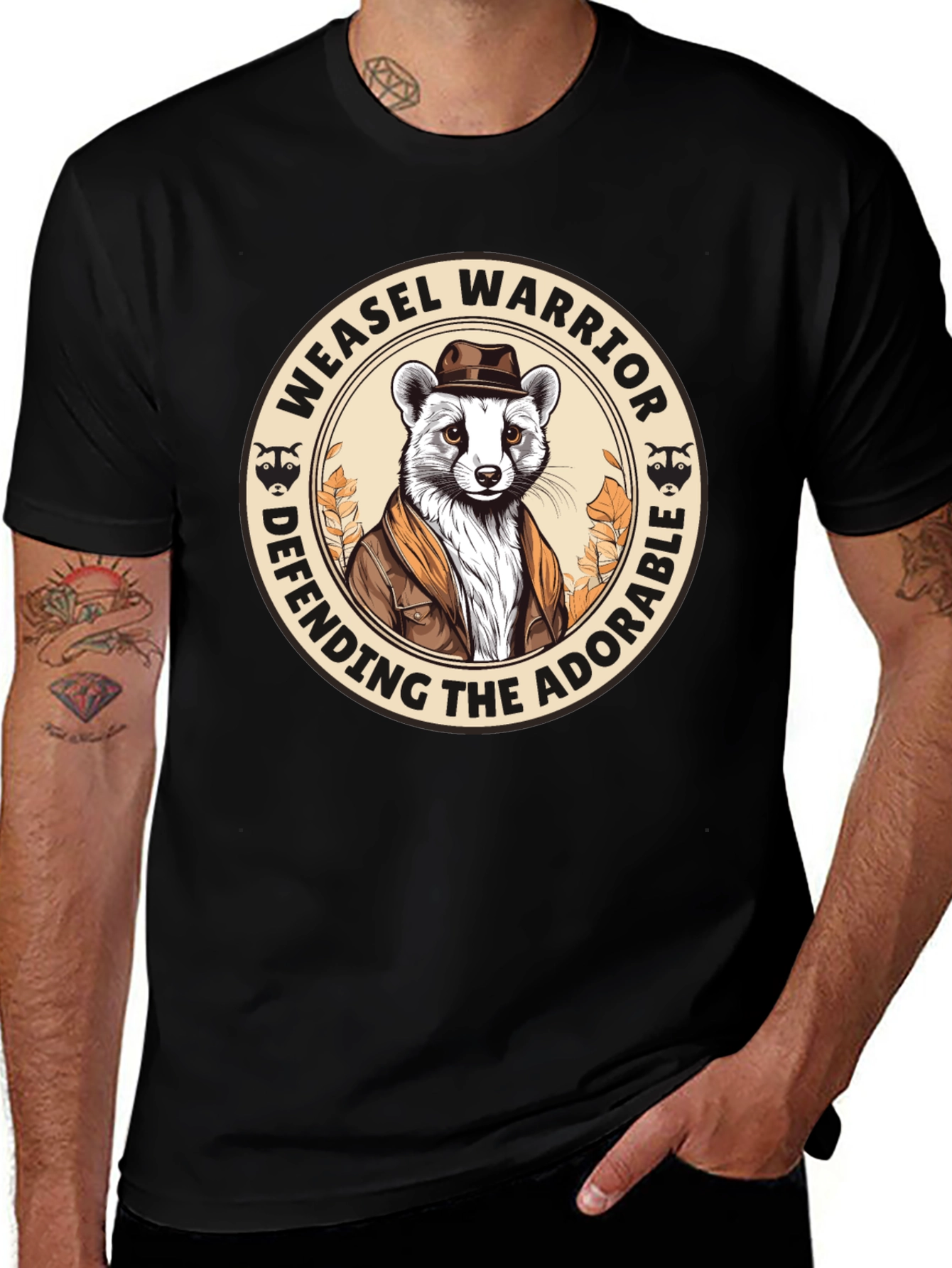 Weasel Warrior Defending The Adorable T-Shirt