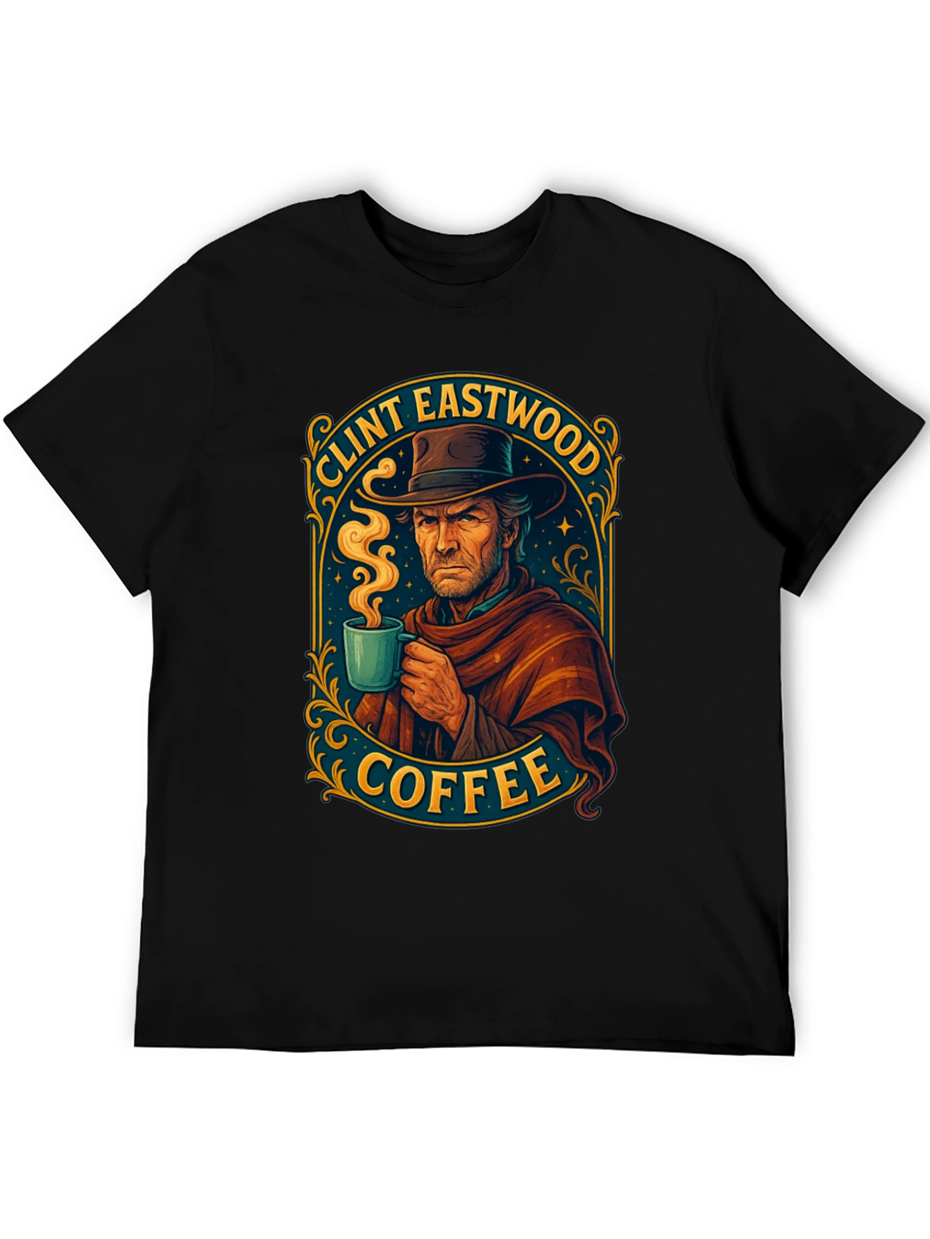 Clint Eastwood Coffee T-Shirt - Unique Design