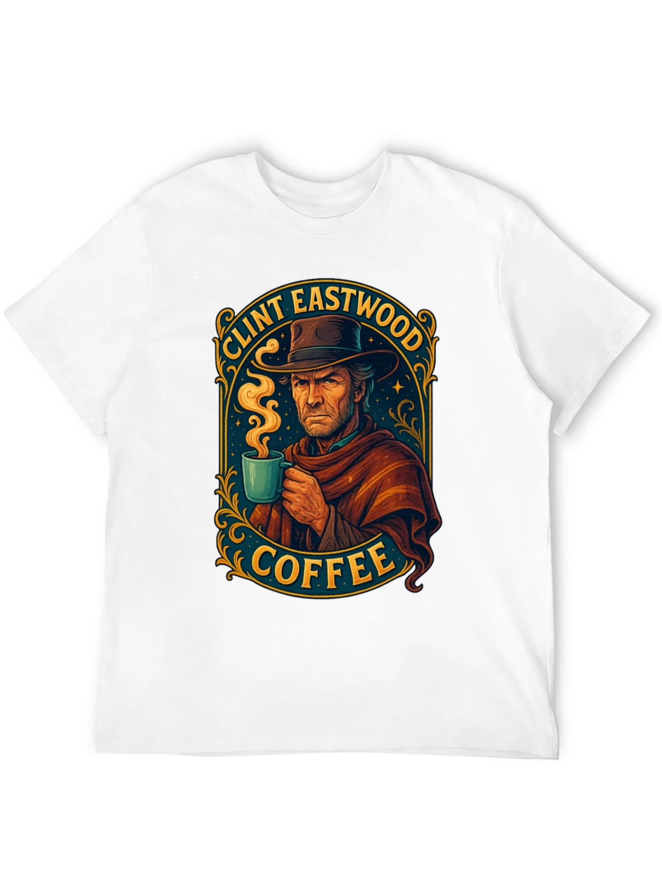 Clint Eastwood Coffee T-Shirt - Unique Design