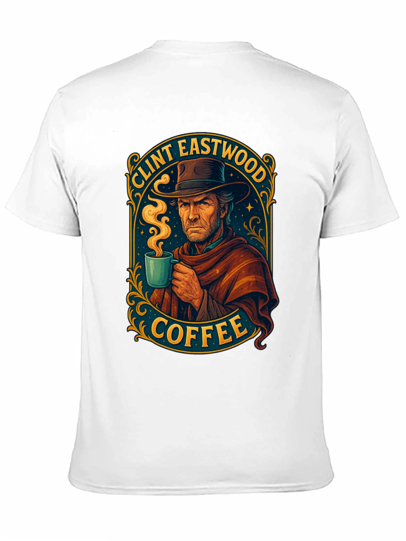 Clint Eastwood Coffee T-Shirt - Unique Design