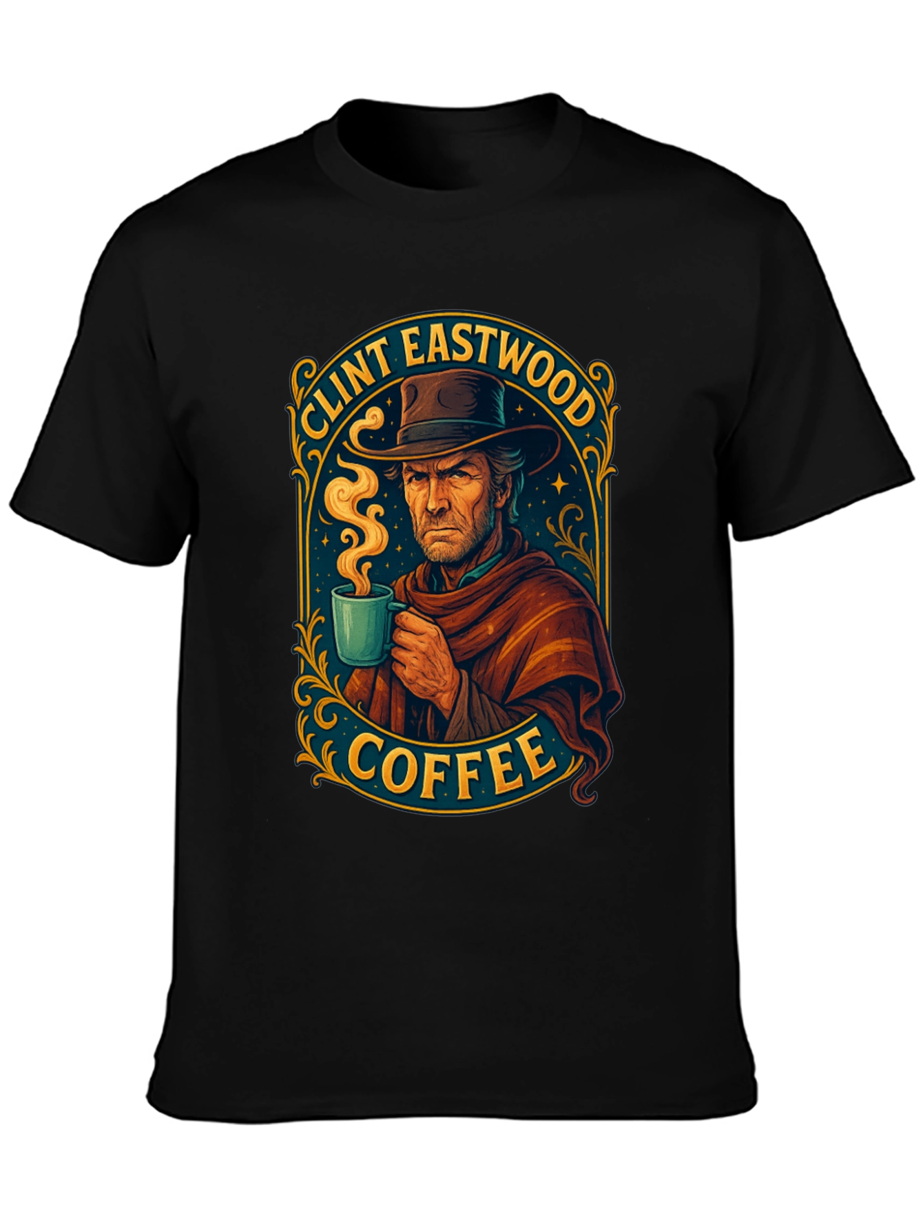Clint Eastwood Coffee T-Shirt - Unique Design