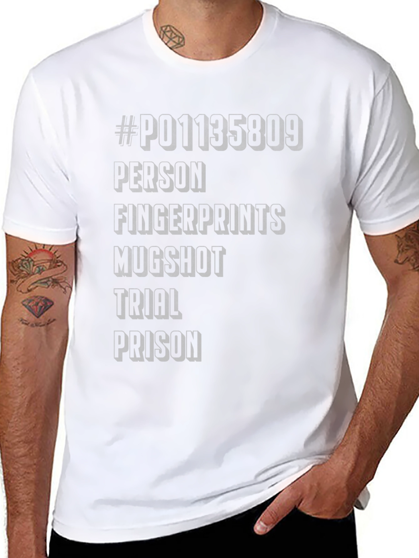 Humorous Mugshot Word Tee