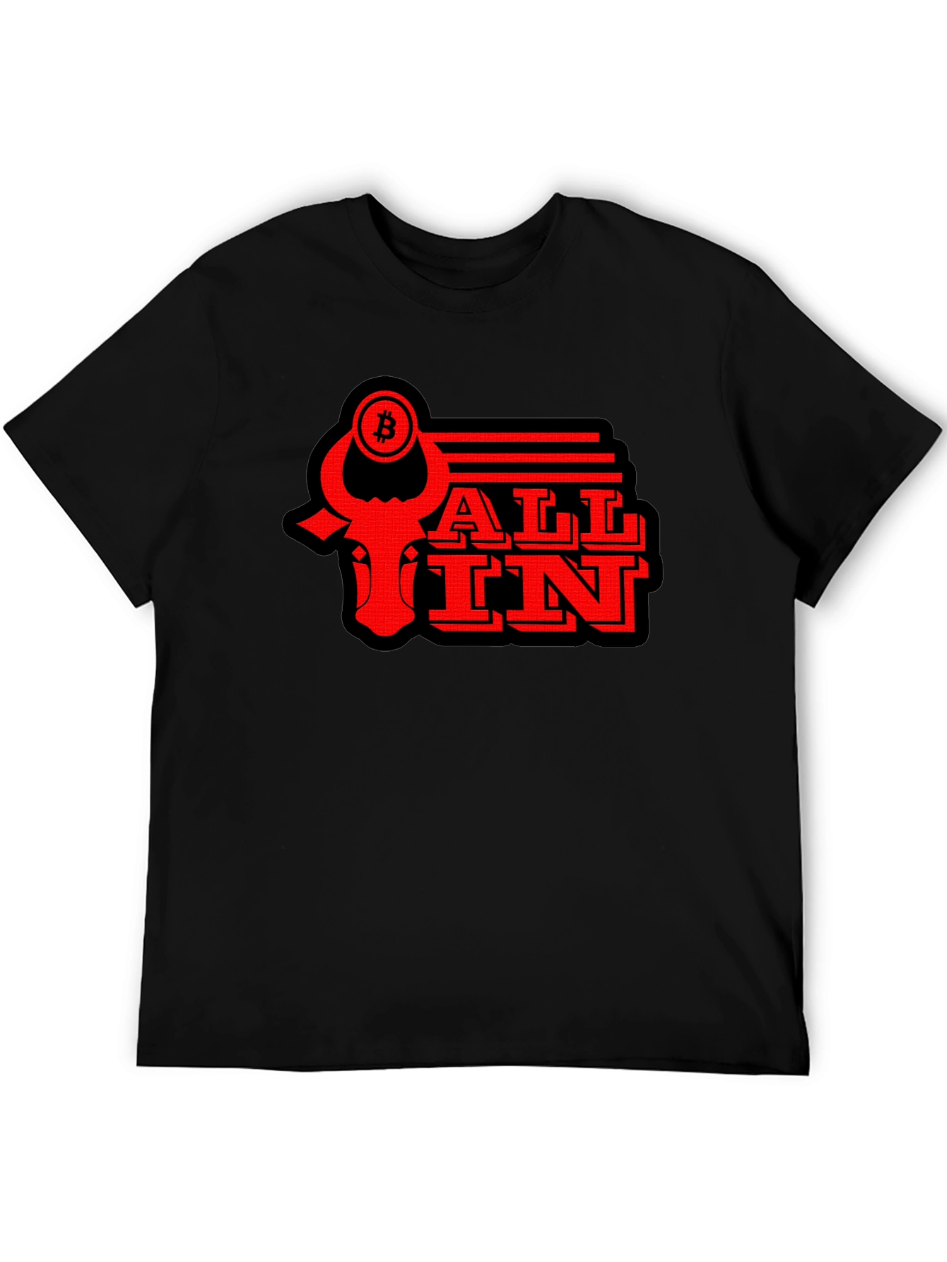 Bitcoin All In T-Shirt - Black Graphic Tee