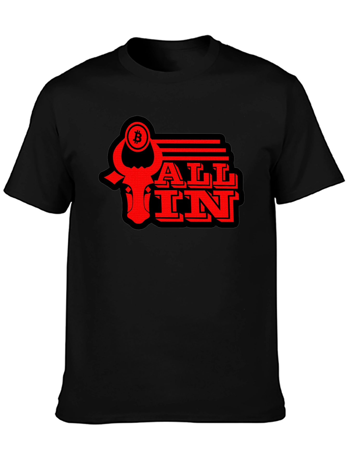 Bitcoin All In T-Shirt - Black Graphic Tee