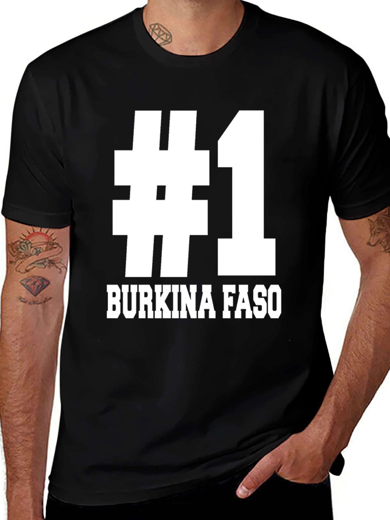 #1 Burkina Faso Black T-Shirt