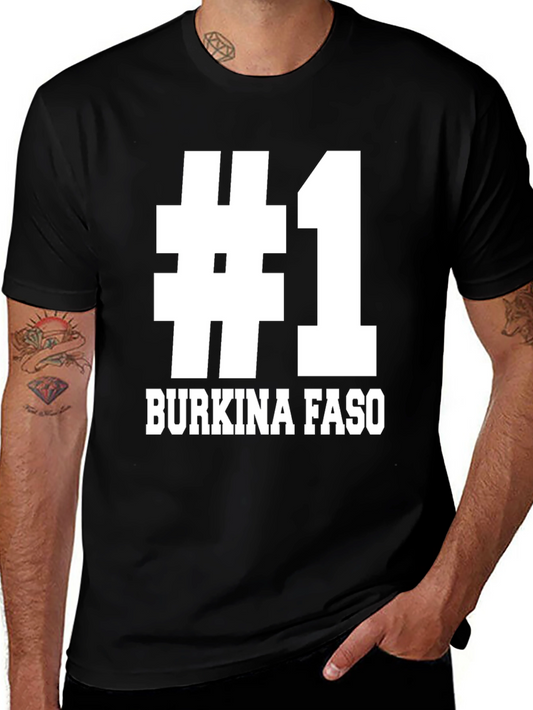 #1 Burkina Faso Black T-Shirt